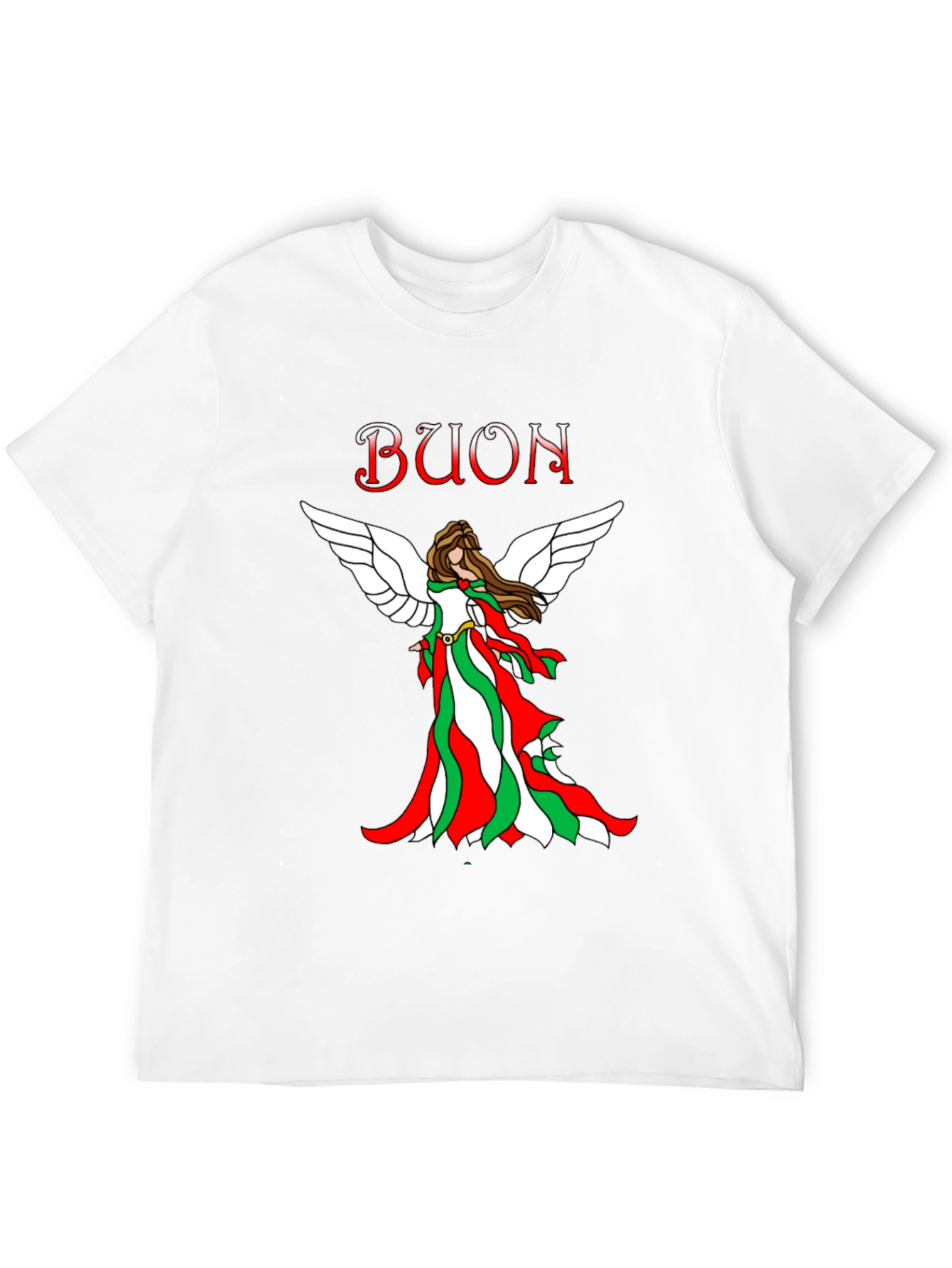 Buon Natale Italian Flag Angel T-Shirt