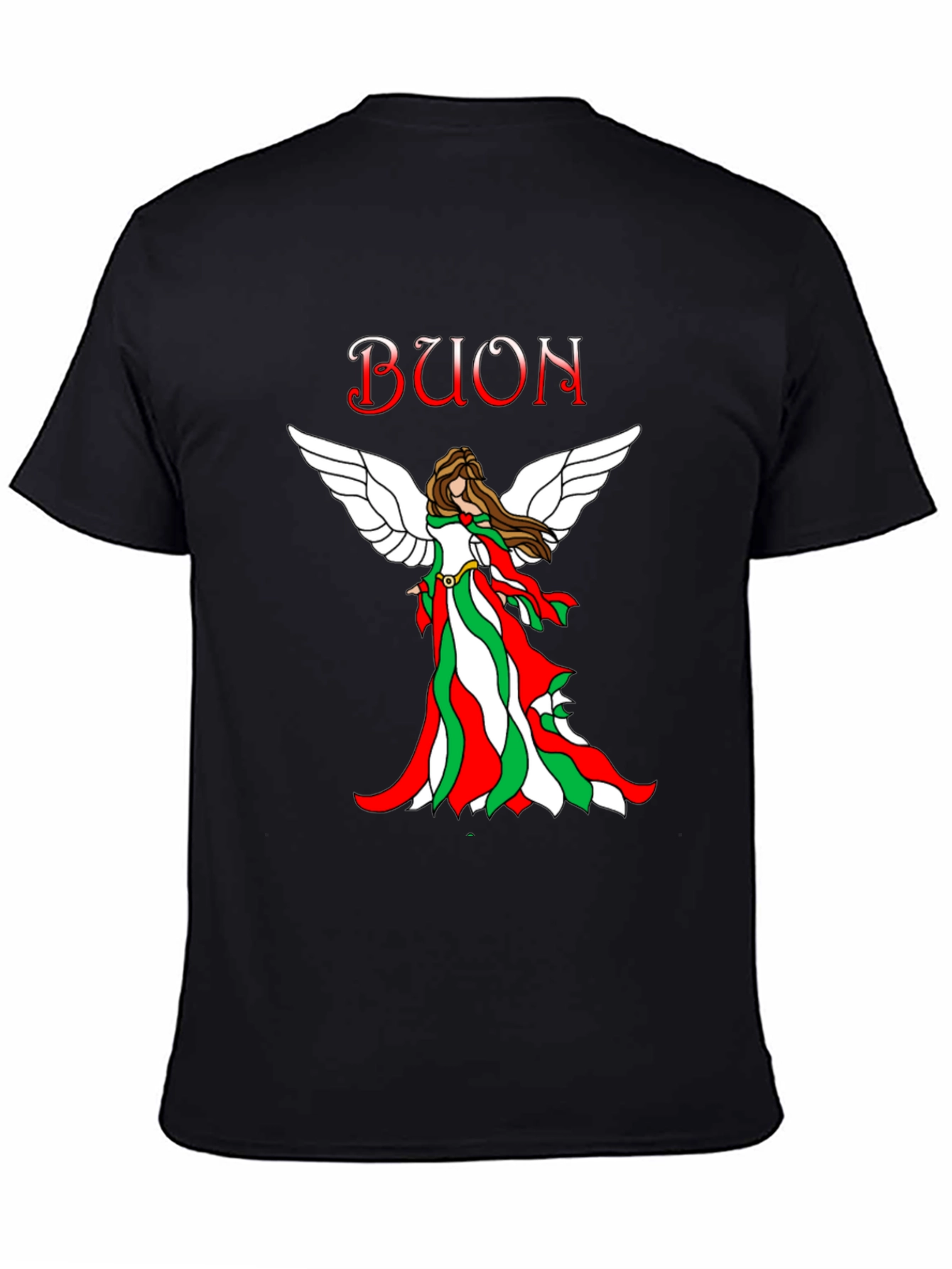 Buon Natale Italian Flag Angel T-Shirt