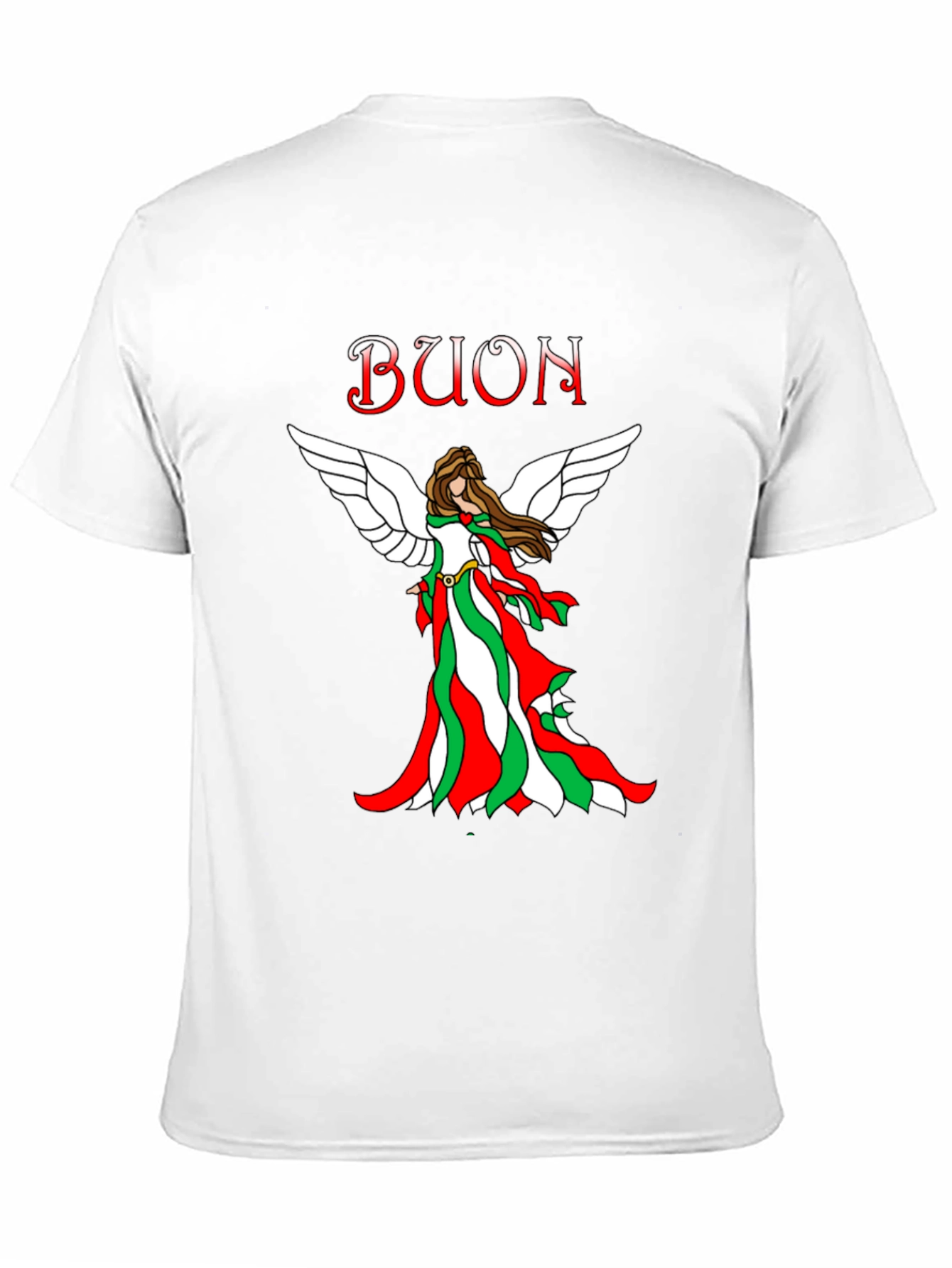 Buon Natale Italian Flag Angel T-Shirt