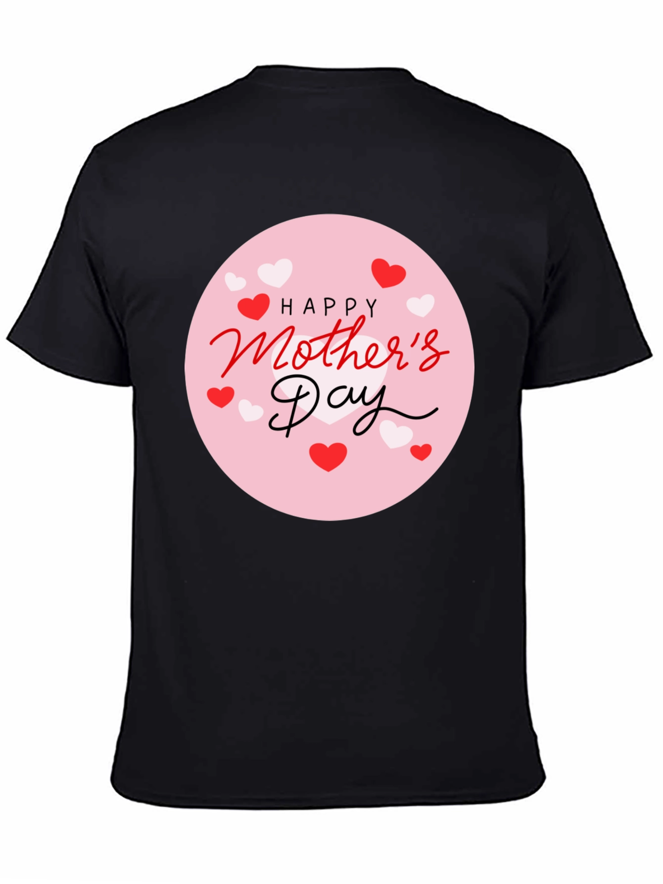 Happy Mothers Day Black Graphic Tee