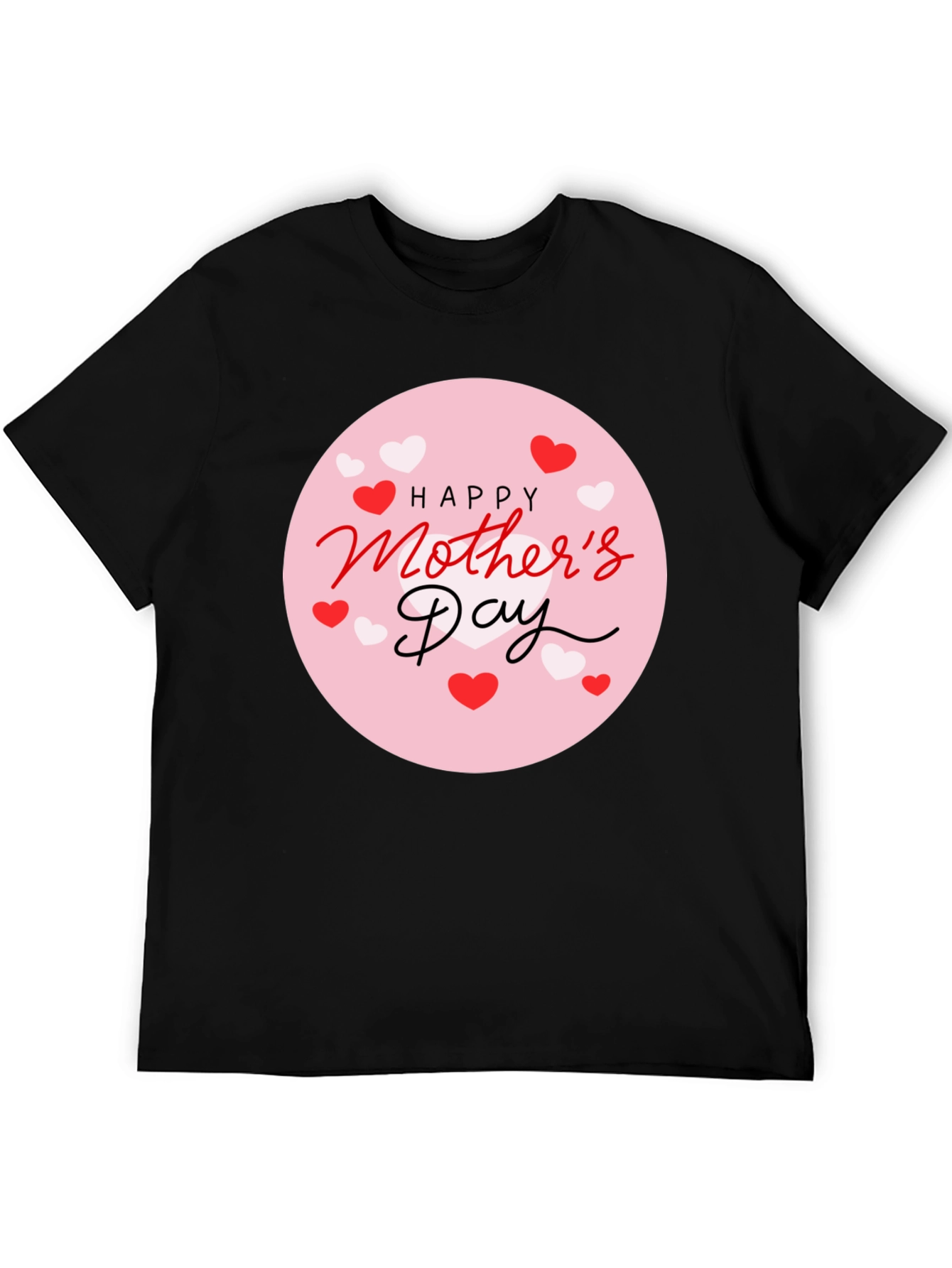 Happy Mothers Day Black Graphic Tee