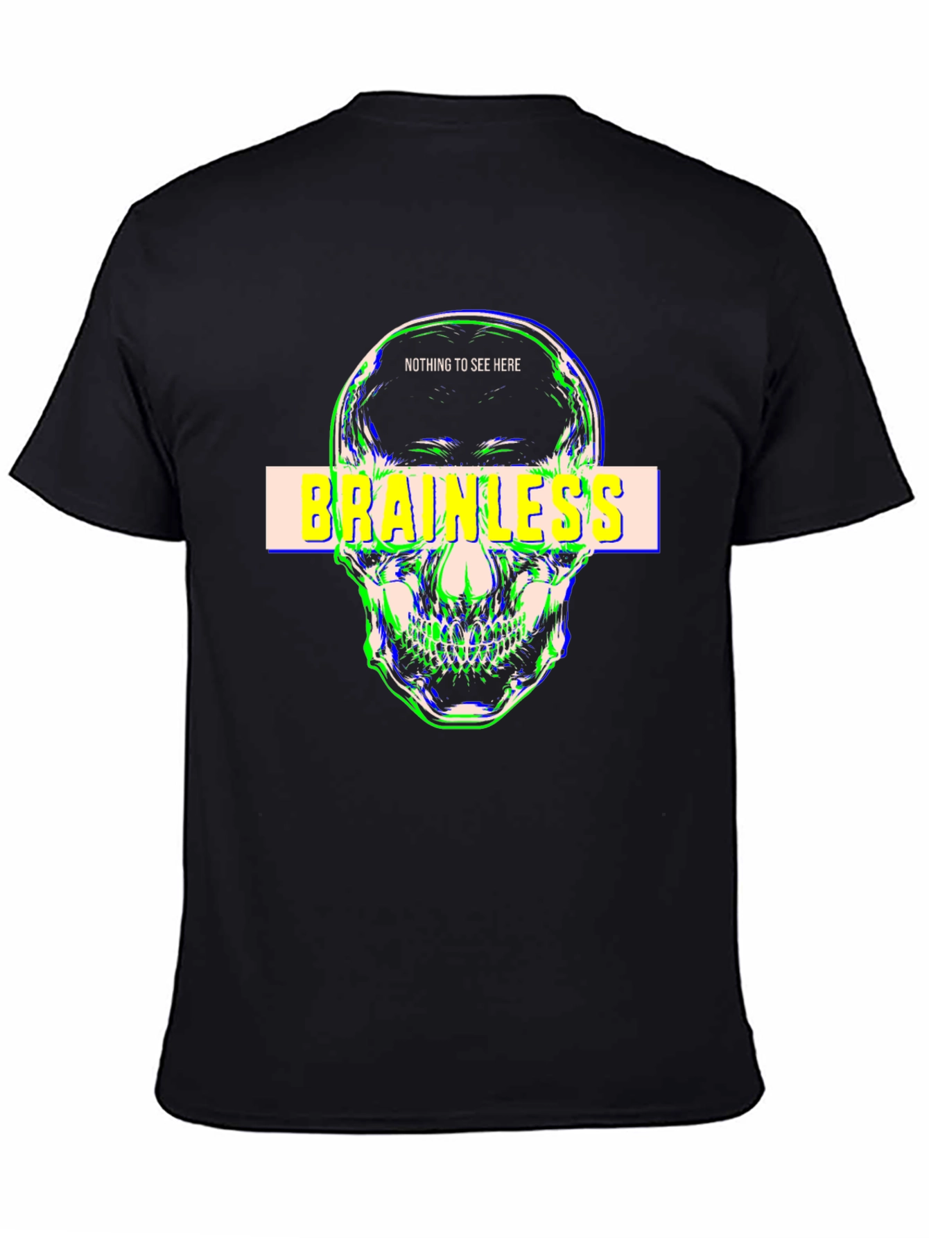 Brainless Skull Graphic T-Shirt - Edgy Streetwear
