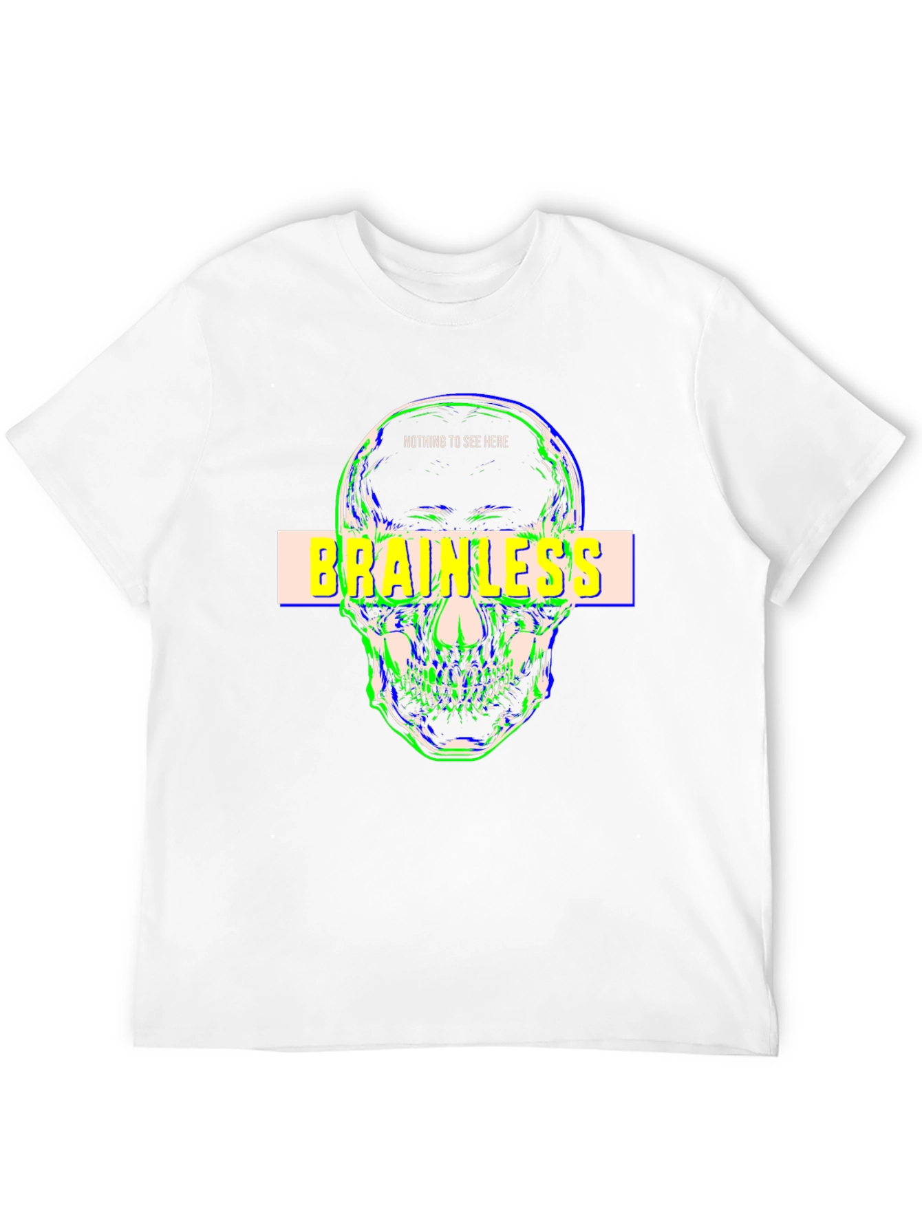 Brainless Skull Graphic T-Shirt - Edgy Streetwear