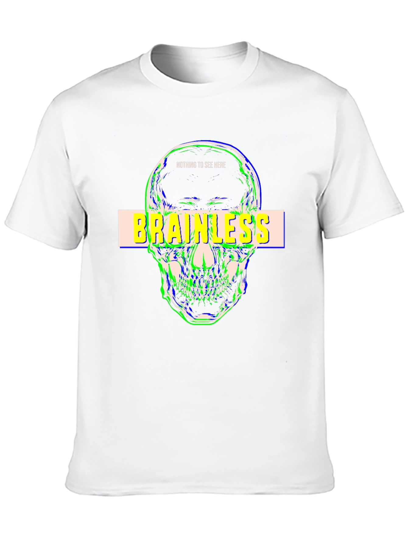 Brainless Skull Graphic T-Shirt - Edgy Streetwear