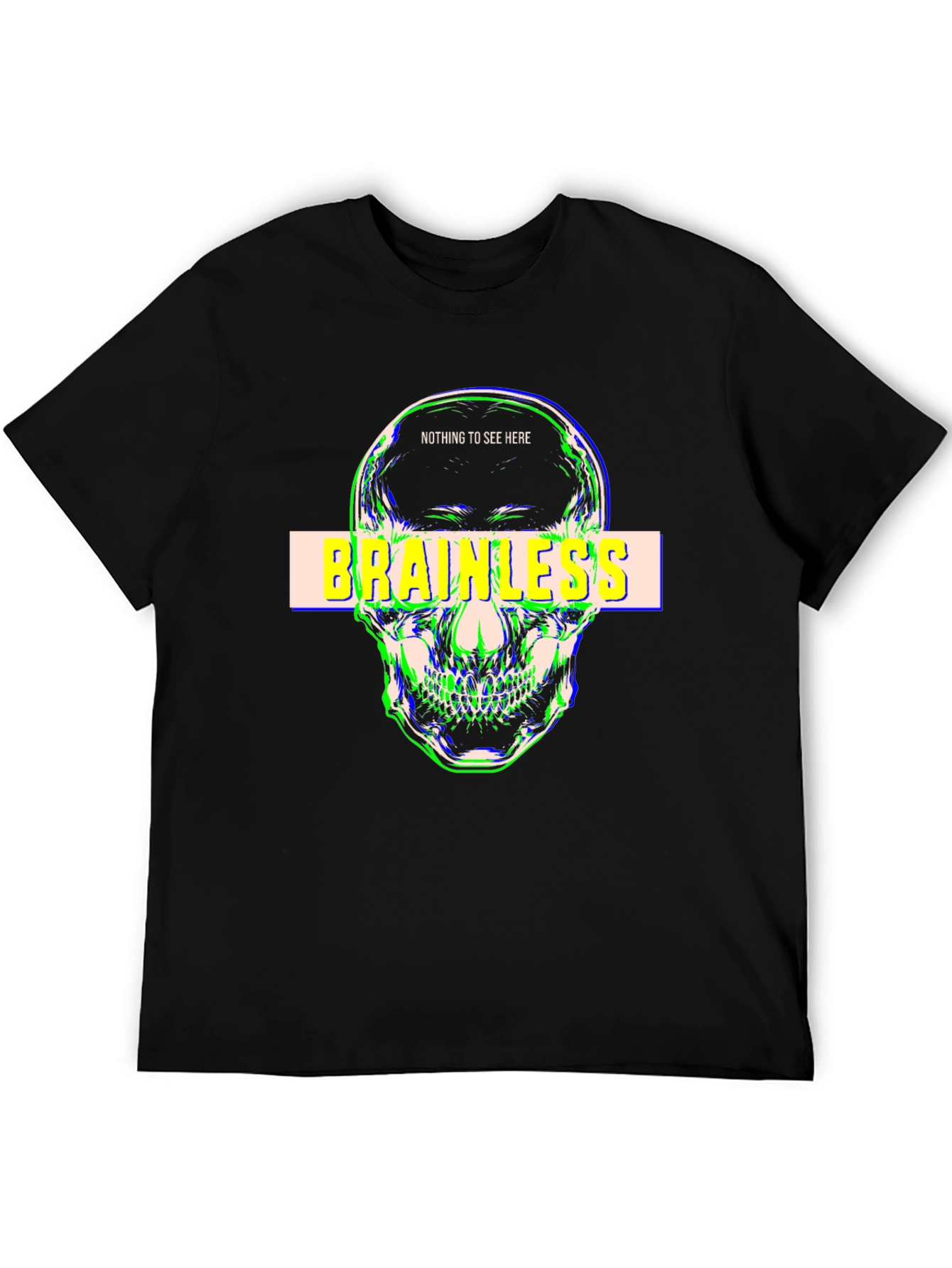 Brainless Skull Graphic T-Shirt - Edgy Streetwear