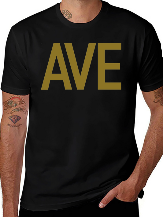 AVE Graphic Tee - Black Short Sleeve Cotton T-Shirt