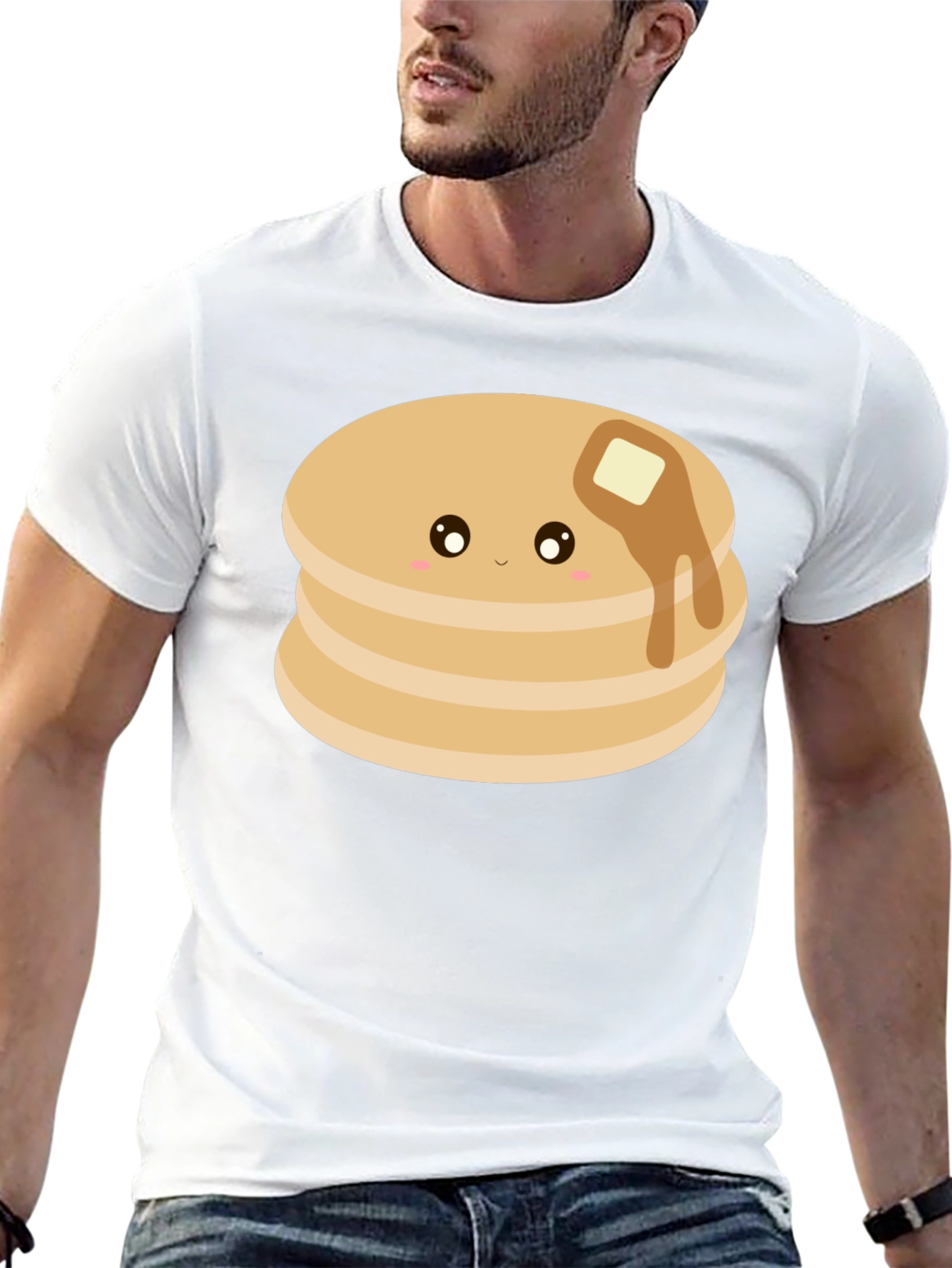 Cute Pancake Stack Graphic T-Shirt