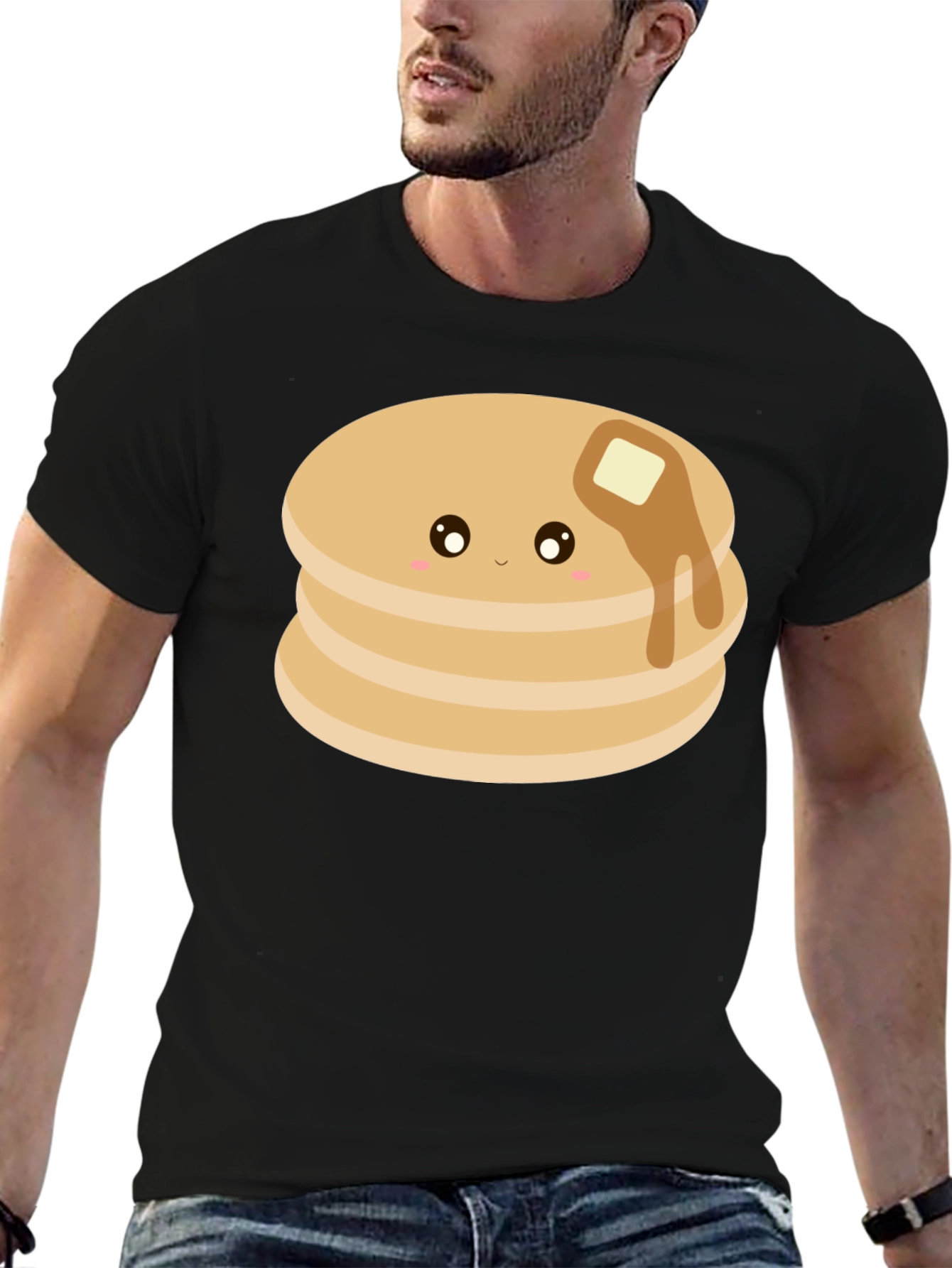 Cute Pancake Stack Graphic T-Shirt