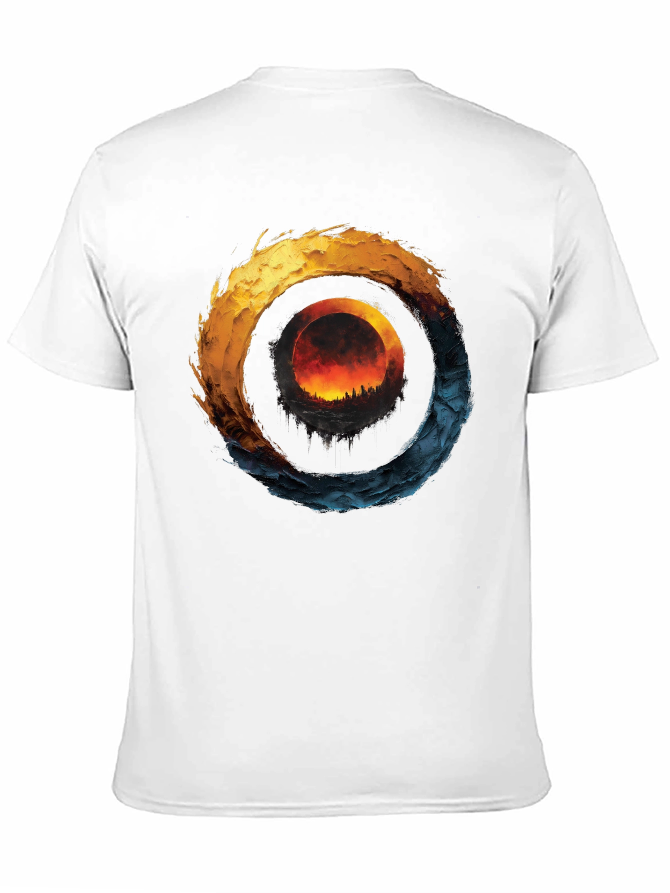 Fire and Ice Graphic T-Shirt - Unique Design