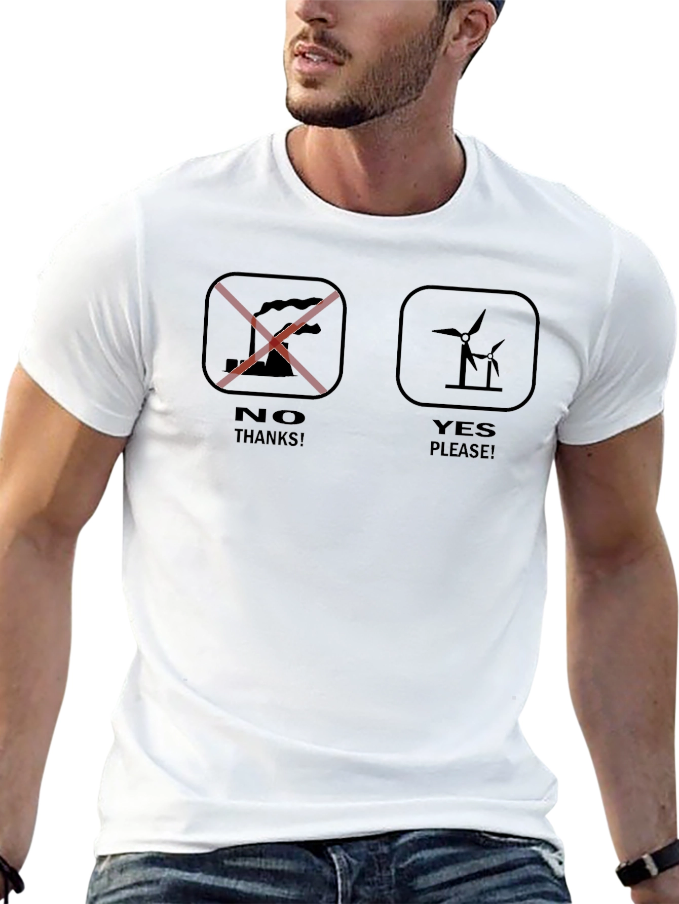 Eco-Friendly T-Shirt: No Pollution Yes Wind Power!