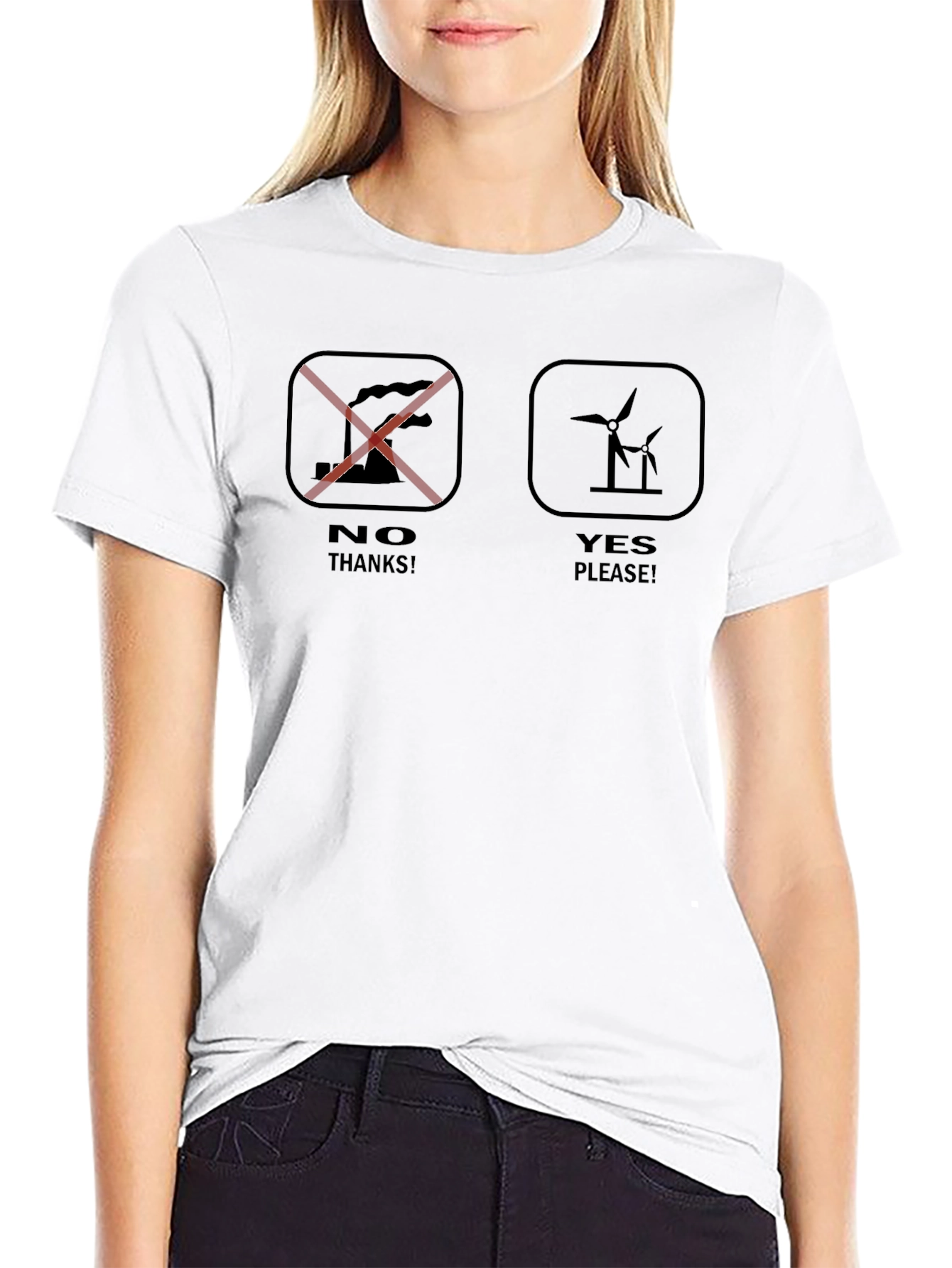 Eco-Friendly T-Shirt: No Pollution Yes Wind Power!