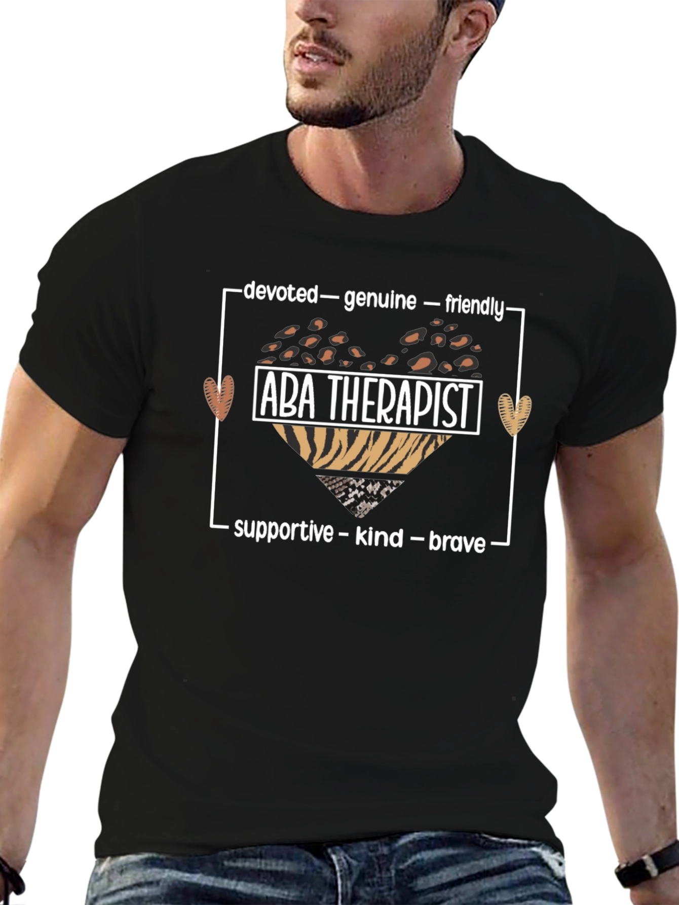 ABA Therapist Heart Graphic T-Shirt