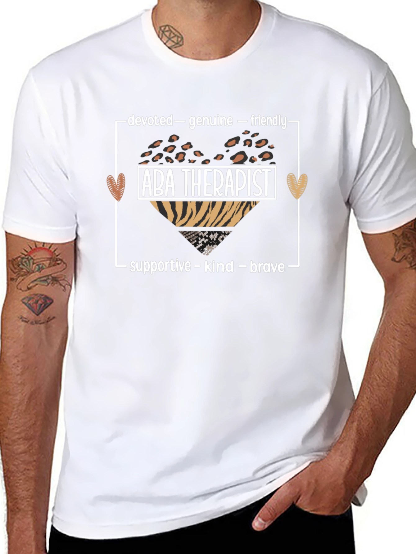 ABA Therapist Heart Graphic T-Shirt