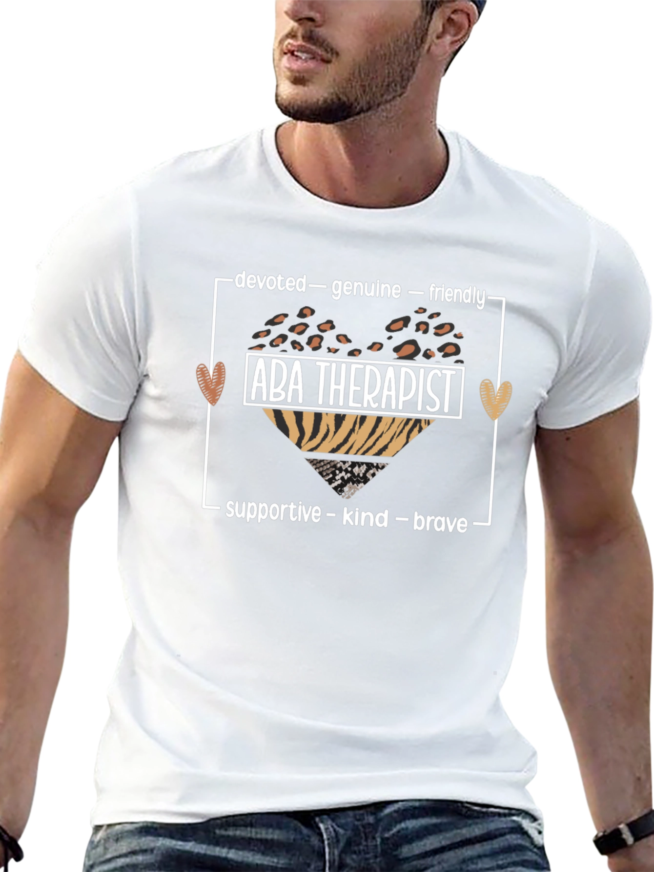ABA Therapist Heart Graphic T-Shirt