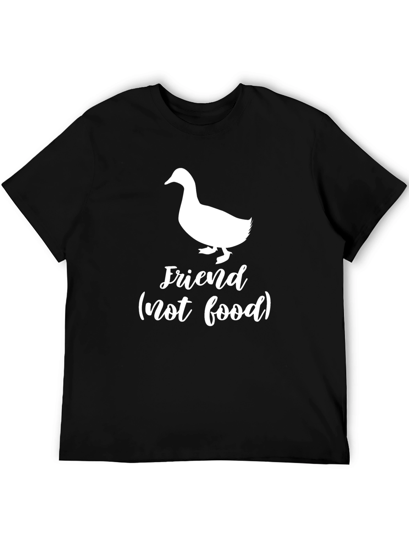 Friend Not Food Duck Graphic Tee - Black T-Shirt