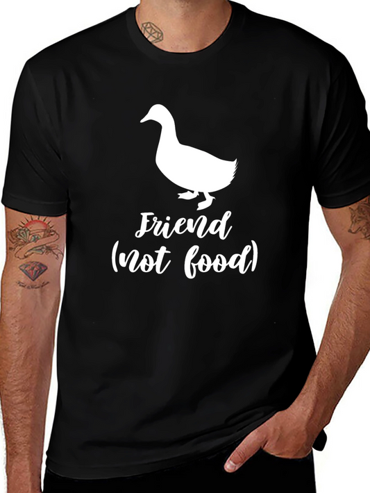 Friend Not Food Duck Graphic Tee - Black T-Shirt