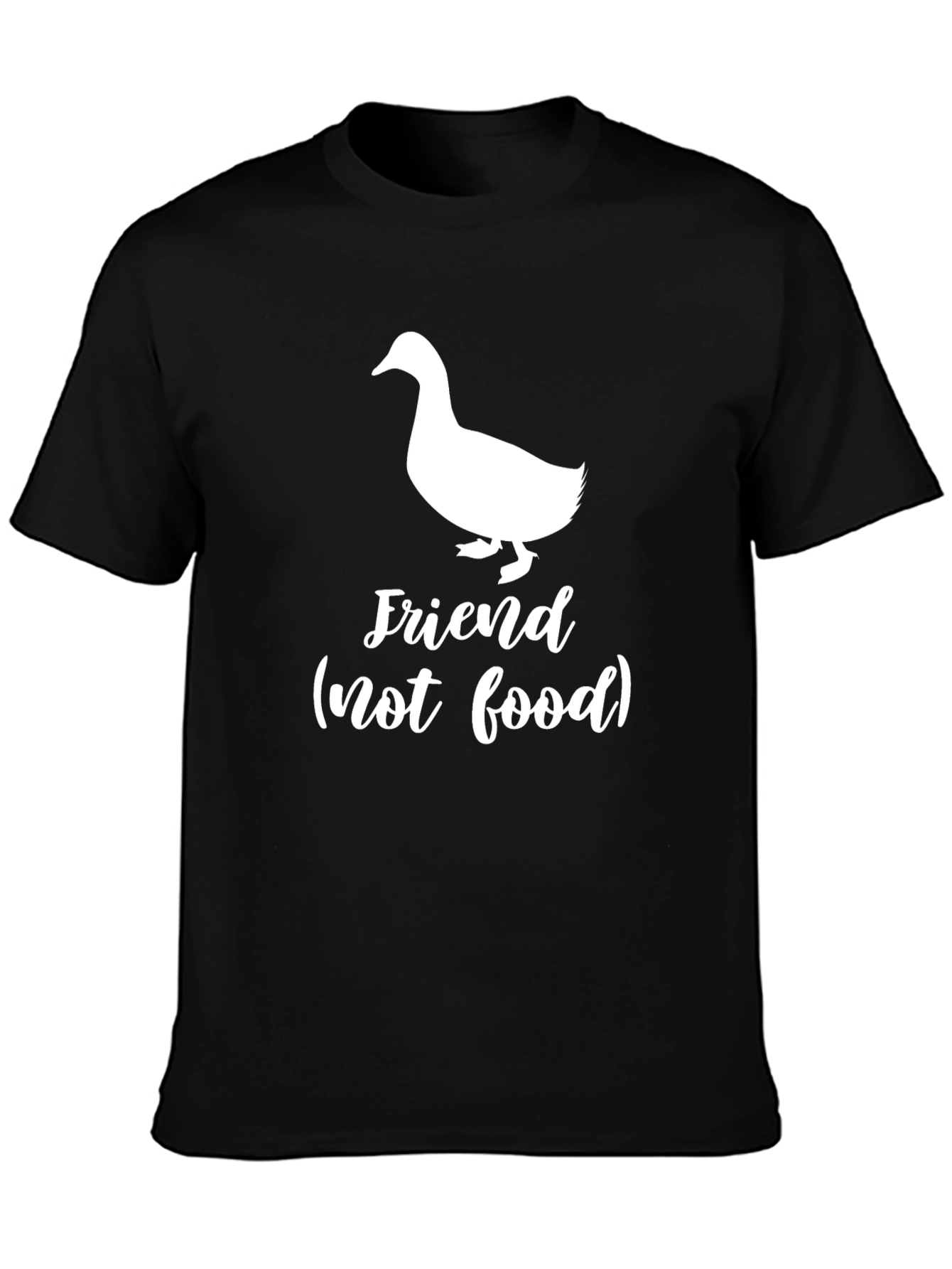 Friend Not Food Duck Graphic Tee - Black T-Shirt
