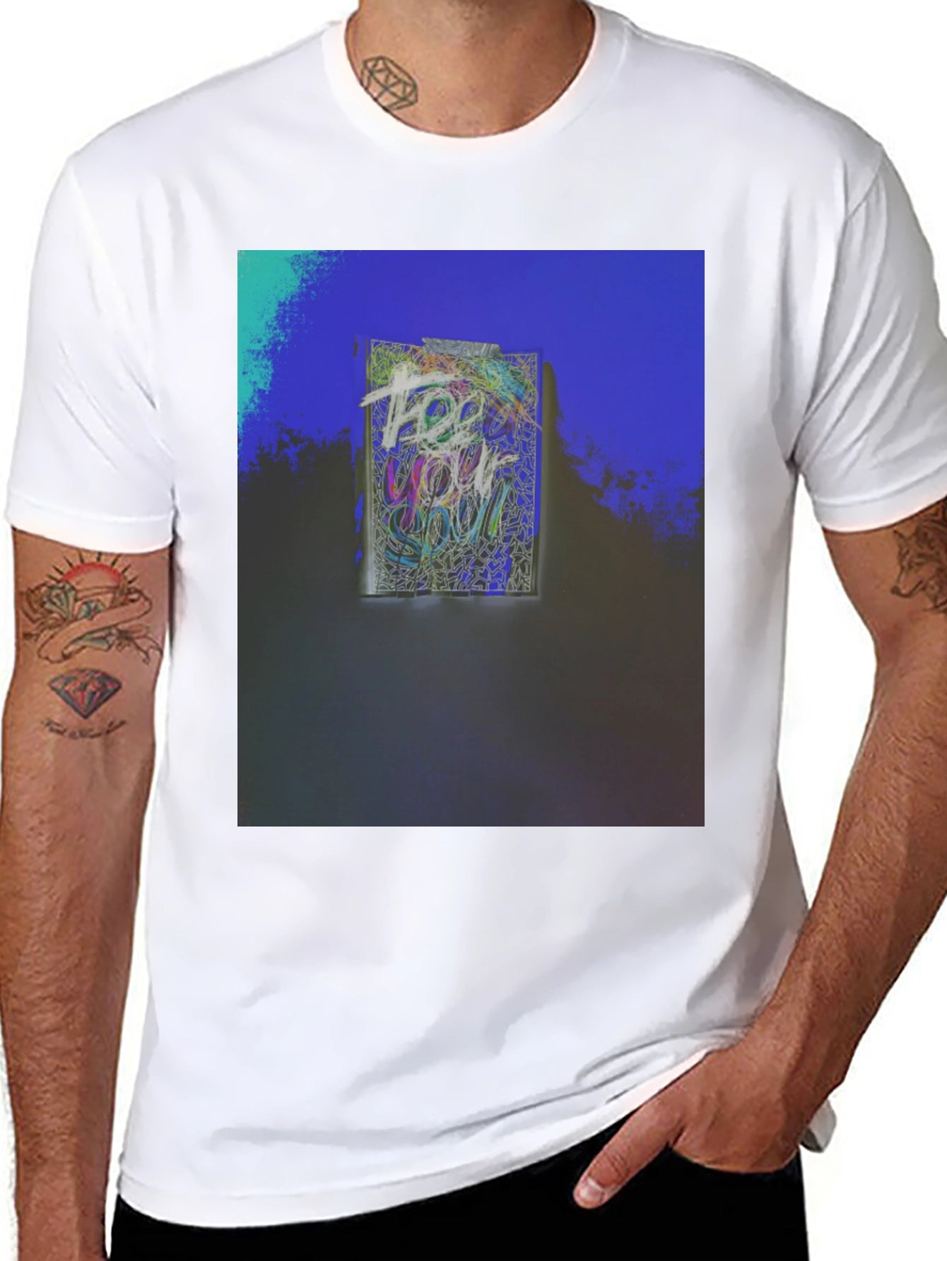 Abstract Graphic Tee - Artistic Soul Design