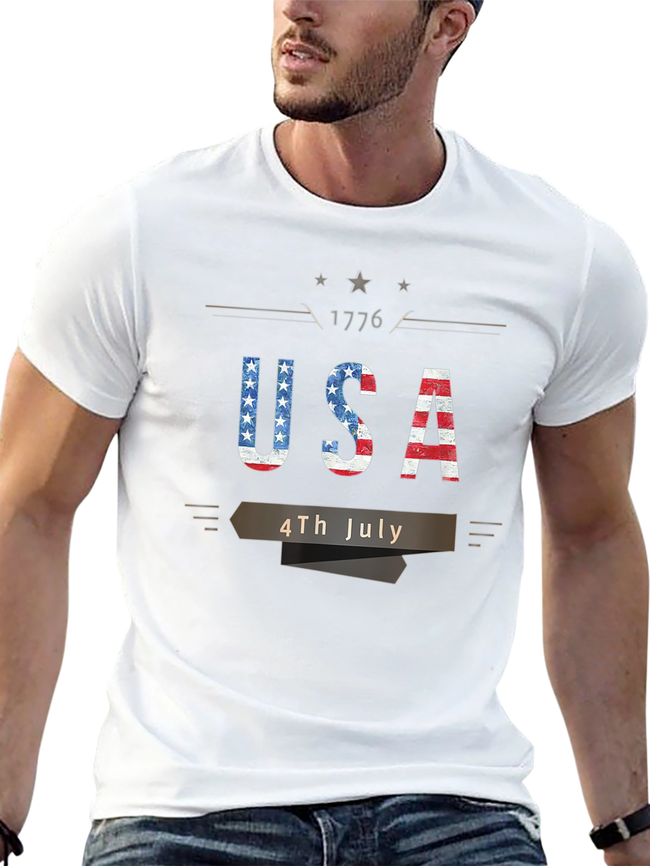 Patriotic USA 4th of July Graphic T-Shirt