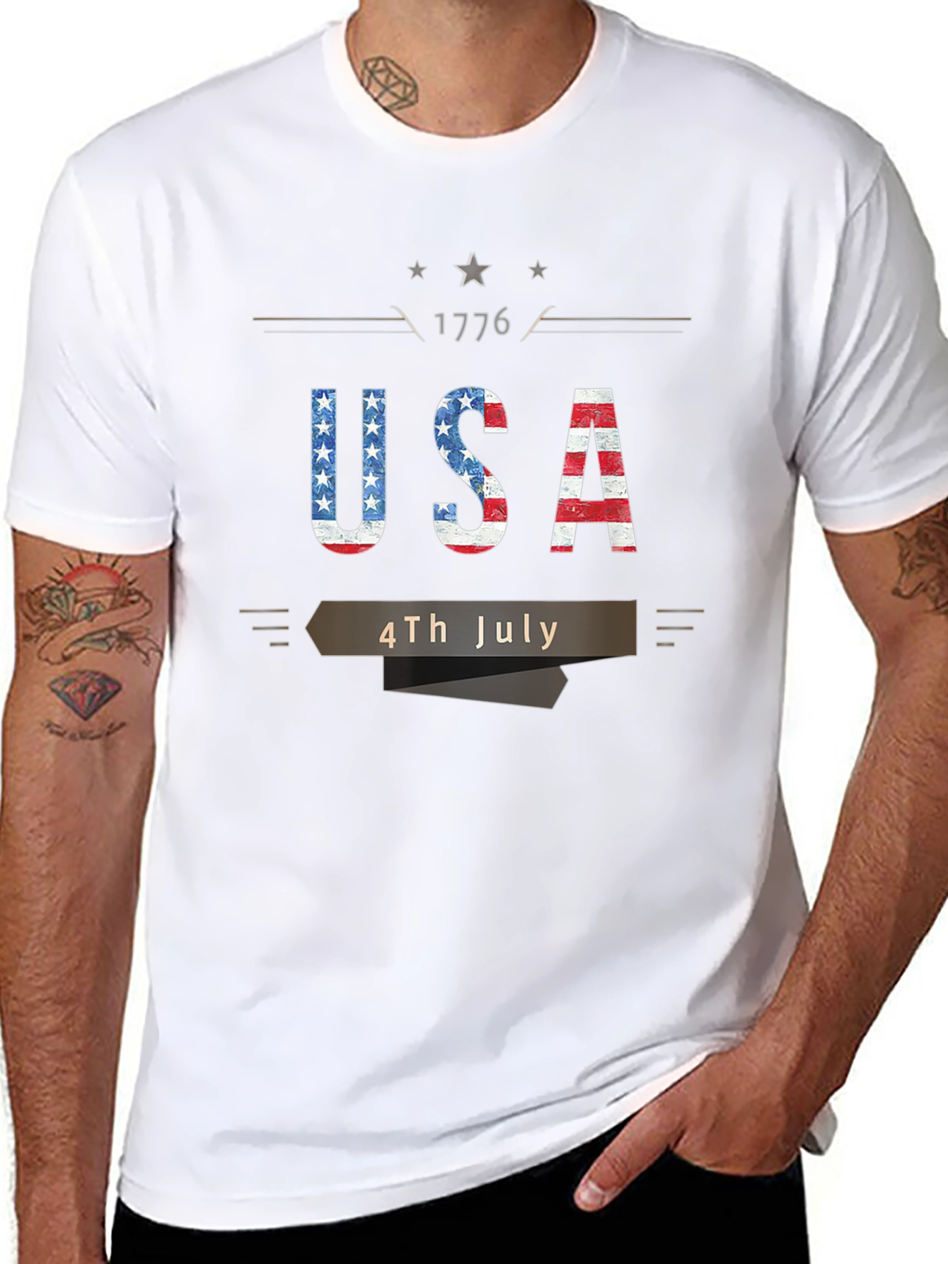 Patriotic USA 4th of July Graphic T-Shirt