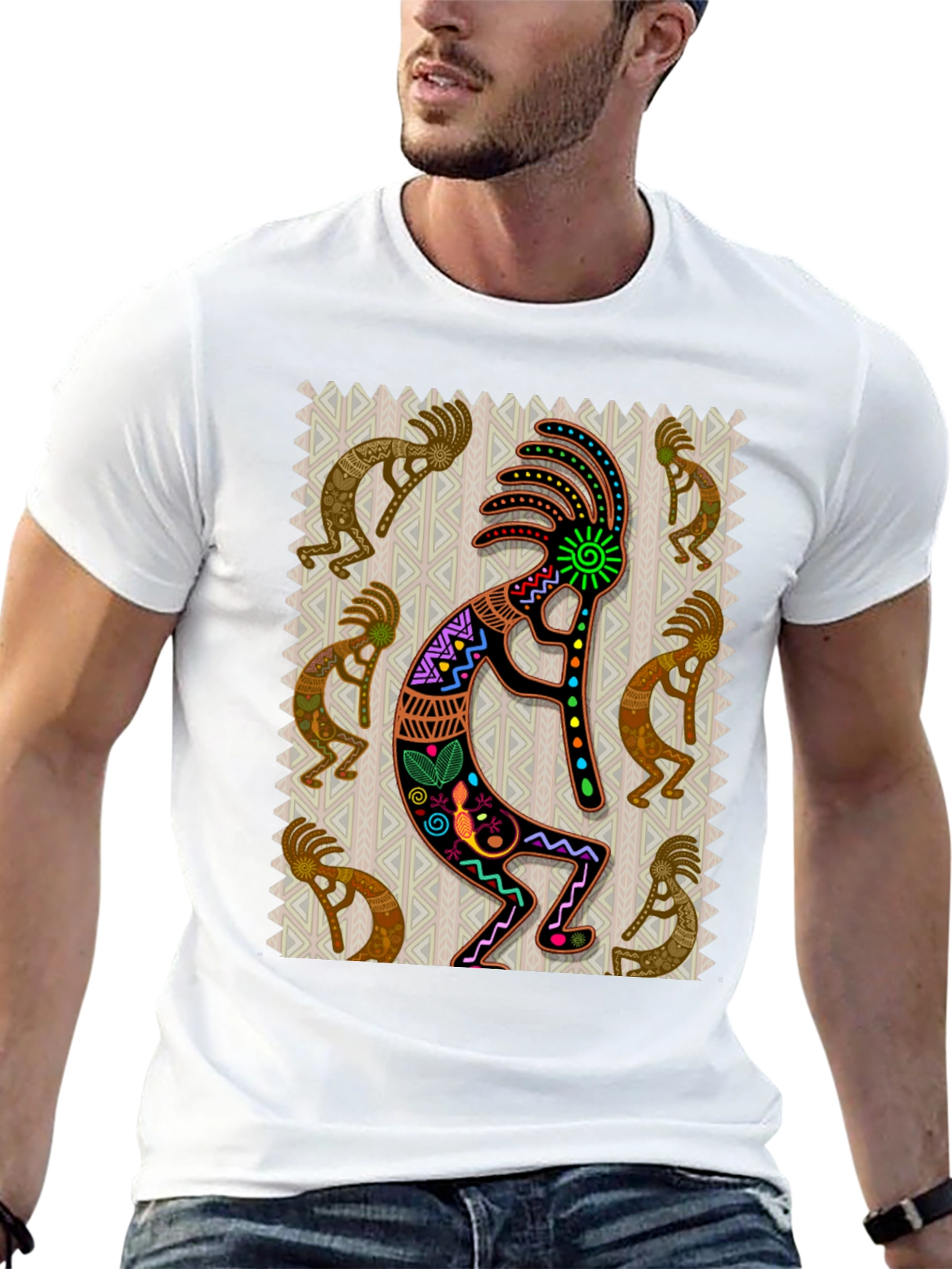 Kokopelli Graphic Tee - Native American Style Design
