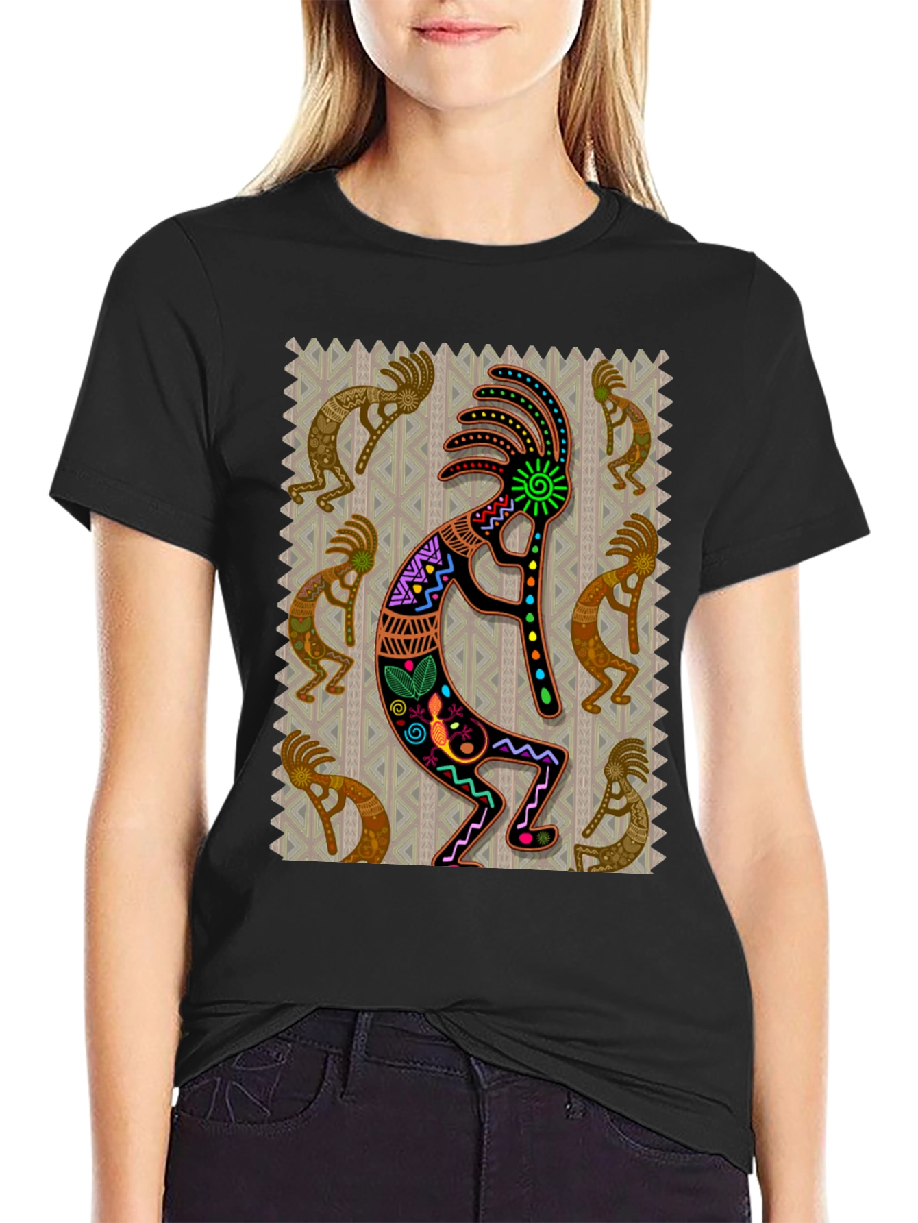 Kokopelli Graphic Tee - Native American Style Design