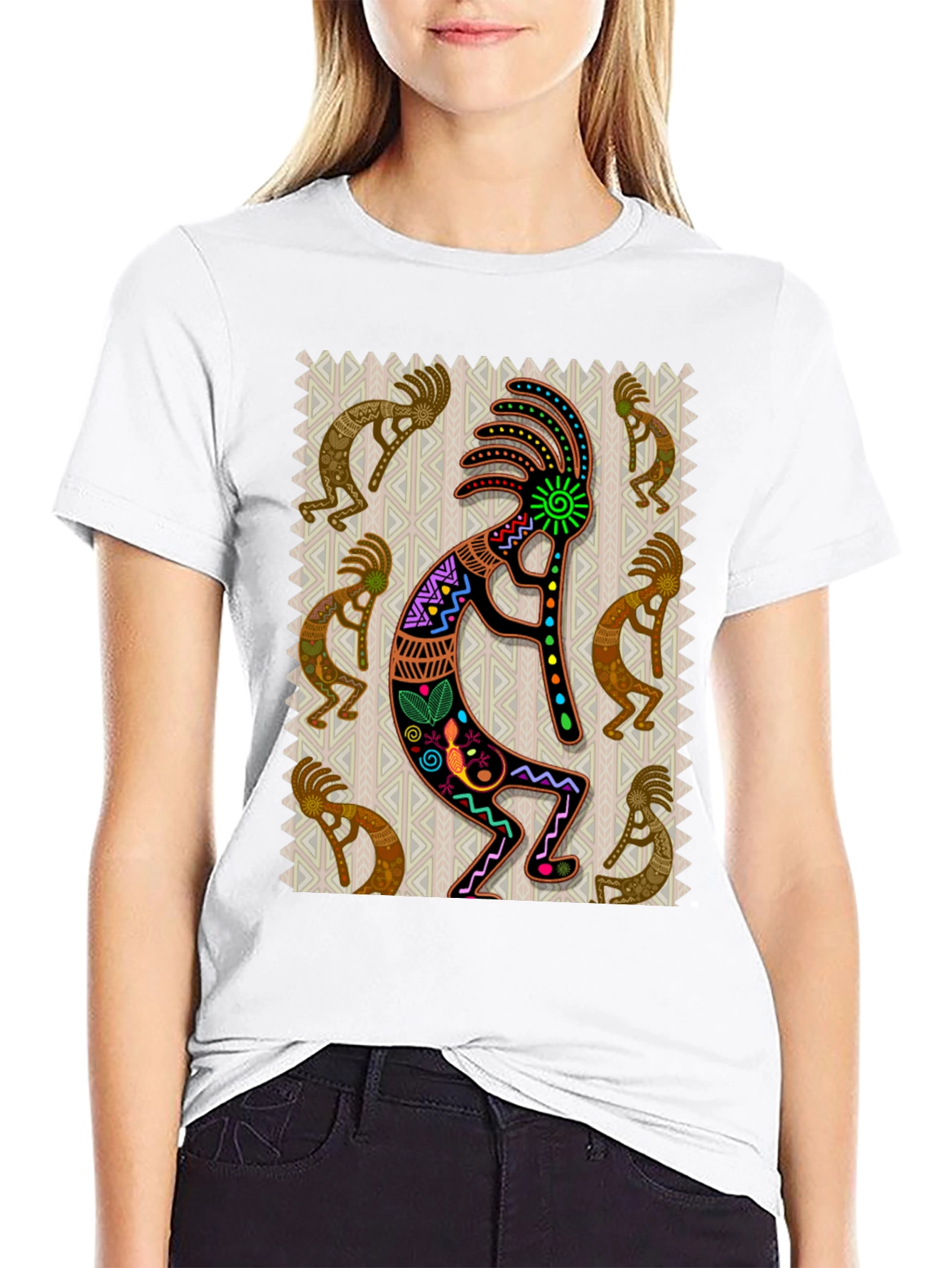 Kokopelli Graphic Tee - Native American Style Design