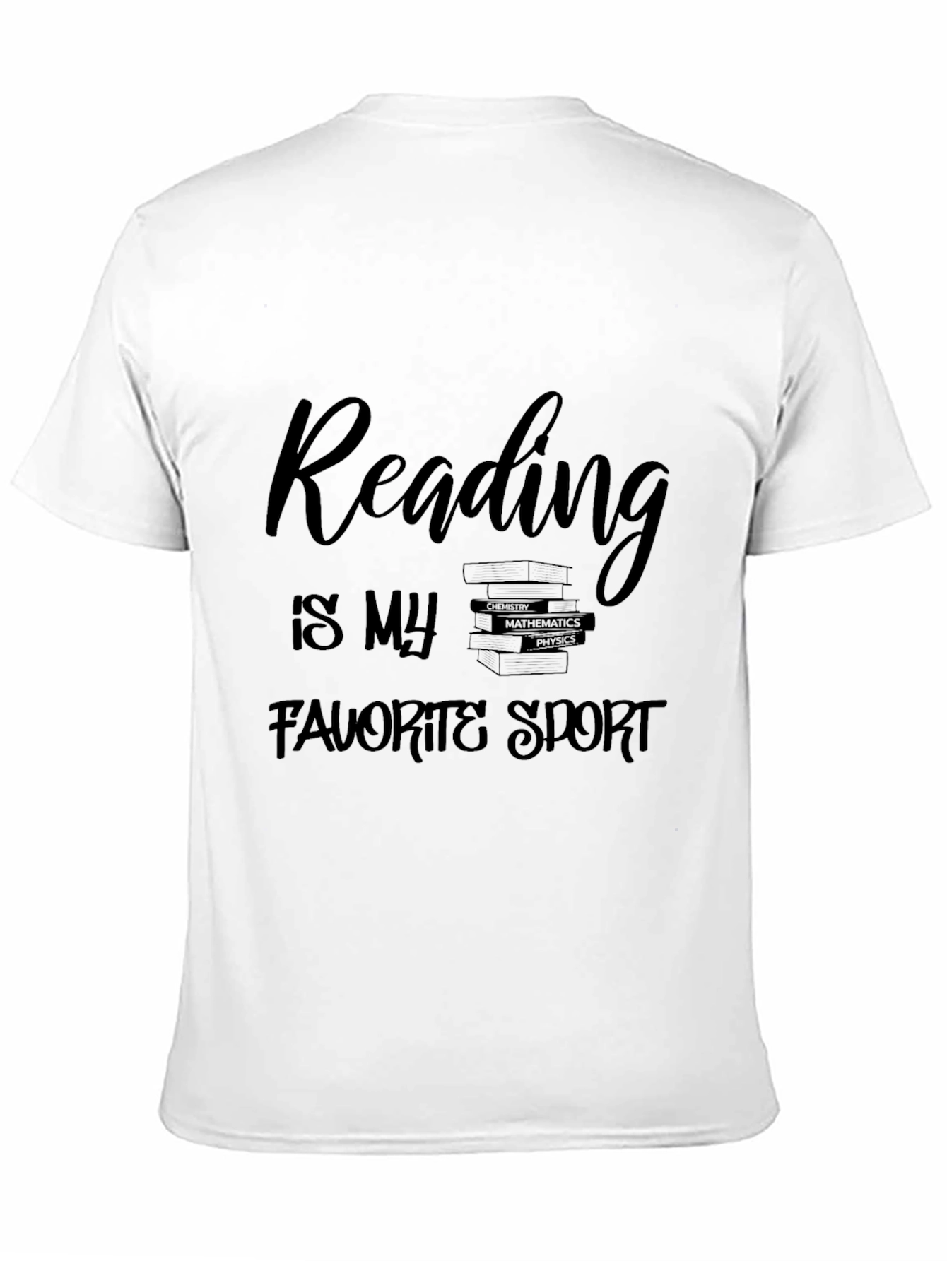 Reading is My Favorite Sport Black T-Shirt