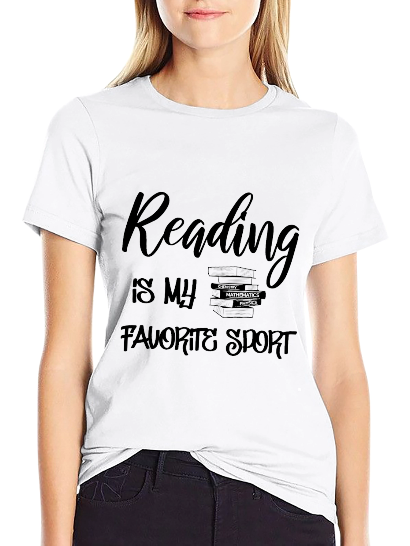 Reading is My Favorite Sport Black T-Shirt