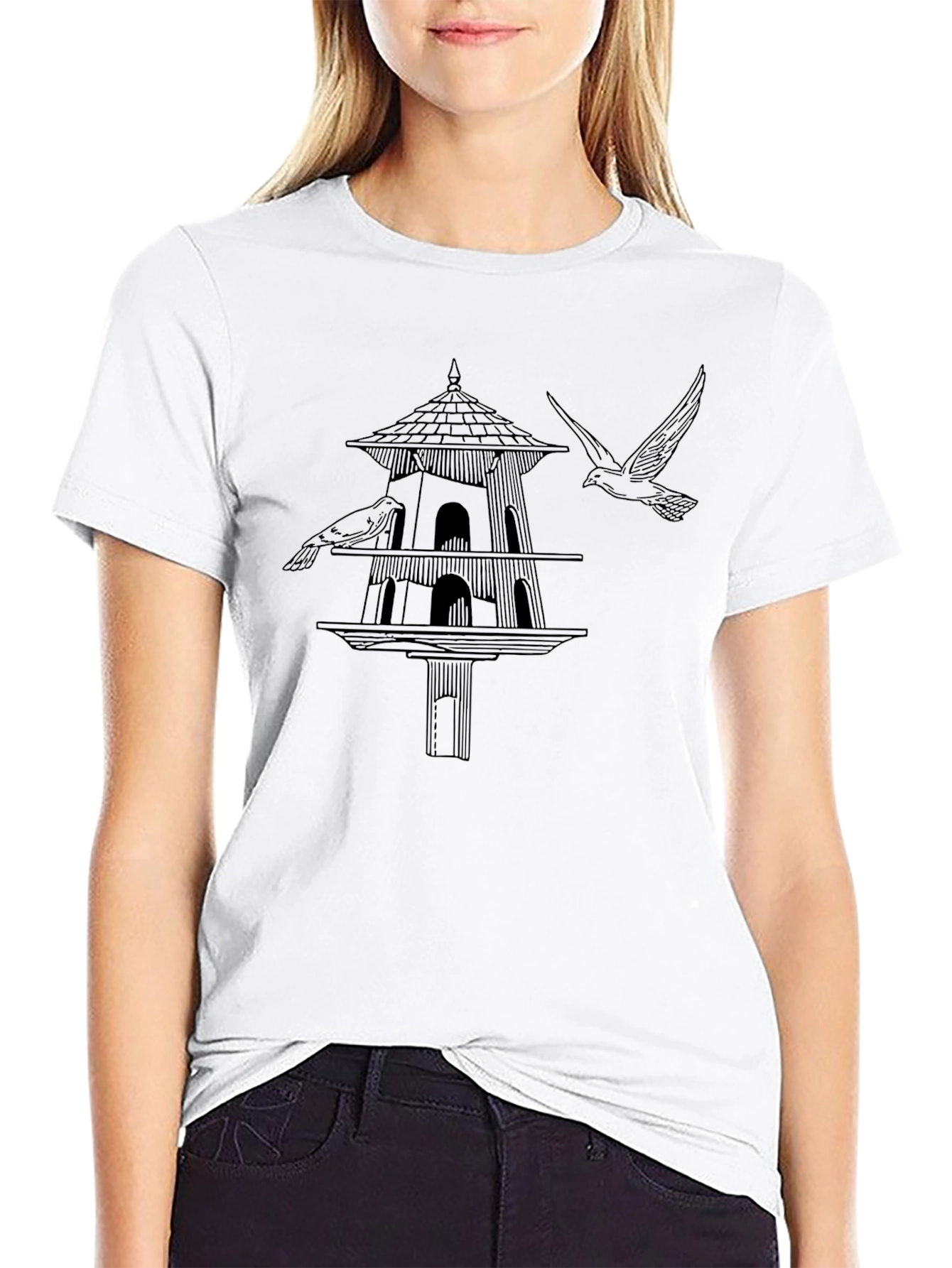 Birdhouse Graphic Tee - Unique Nature Design