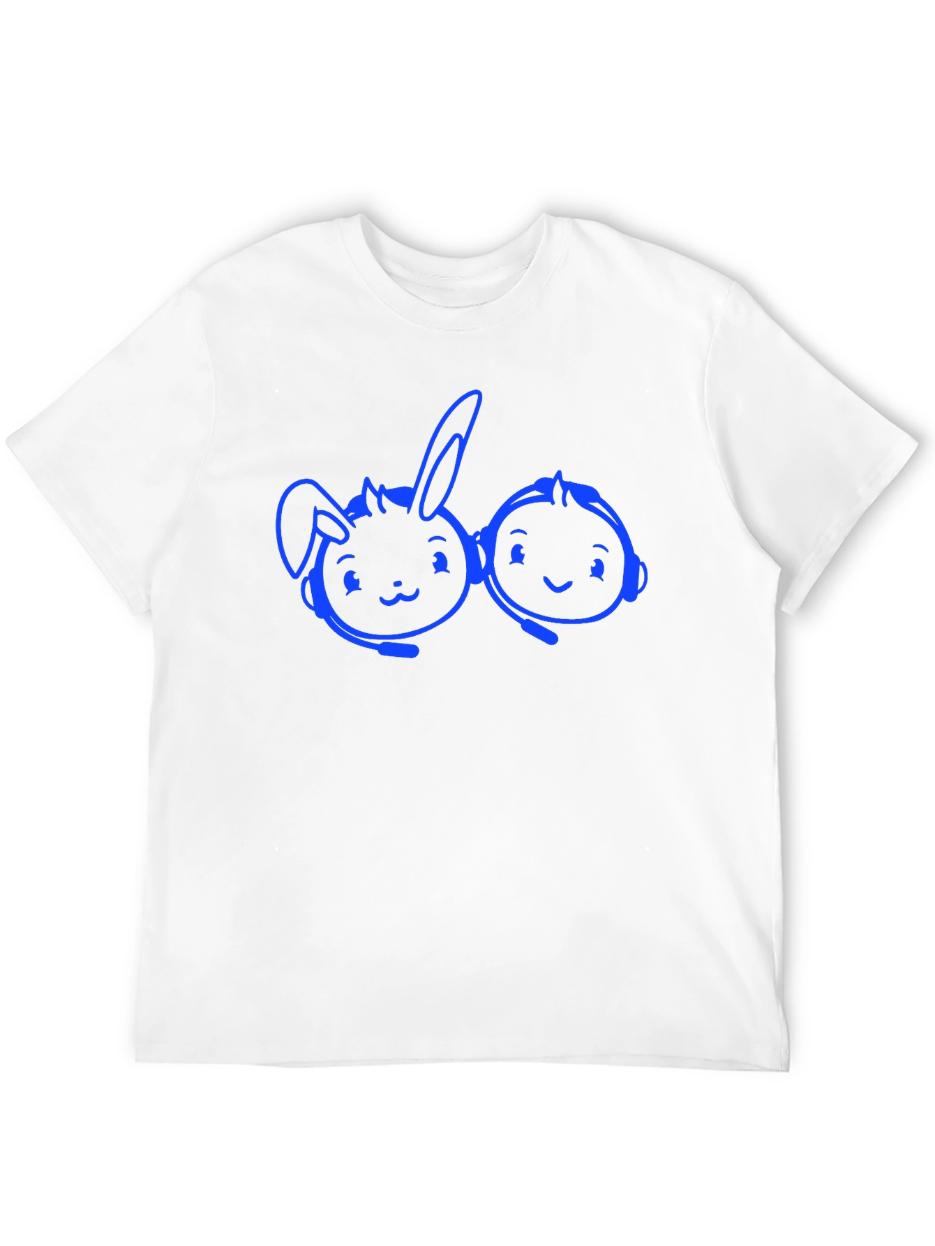 Cartoon Gaming Duo T-Shirt - Black
