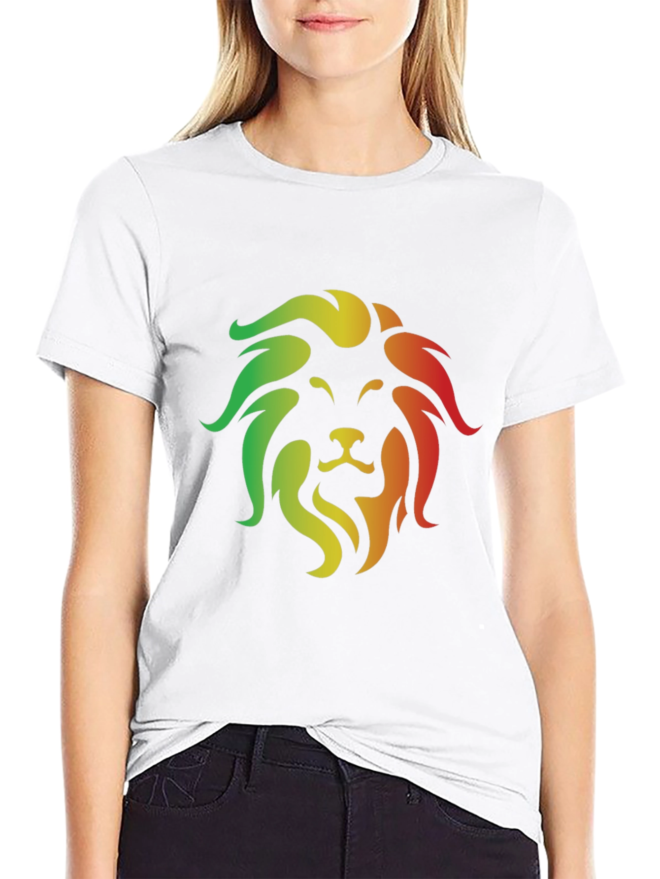 Rasta Lion Graphic Black T-Shirt
