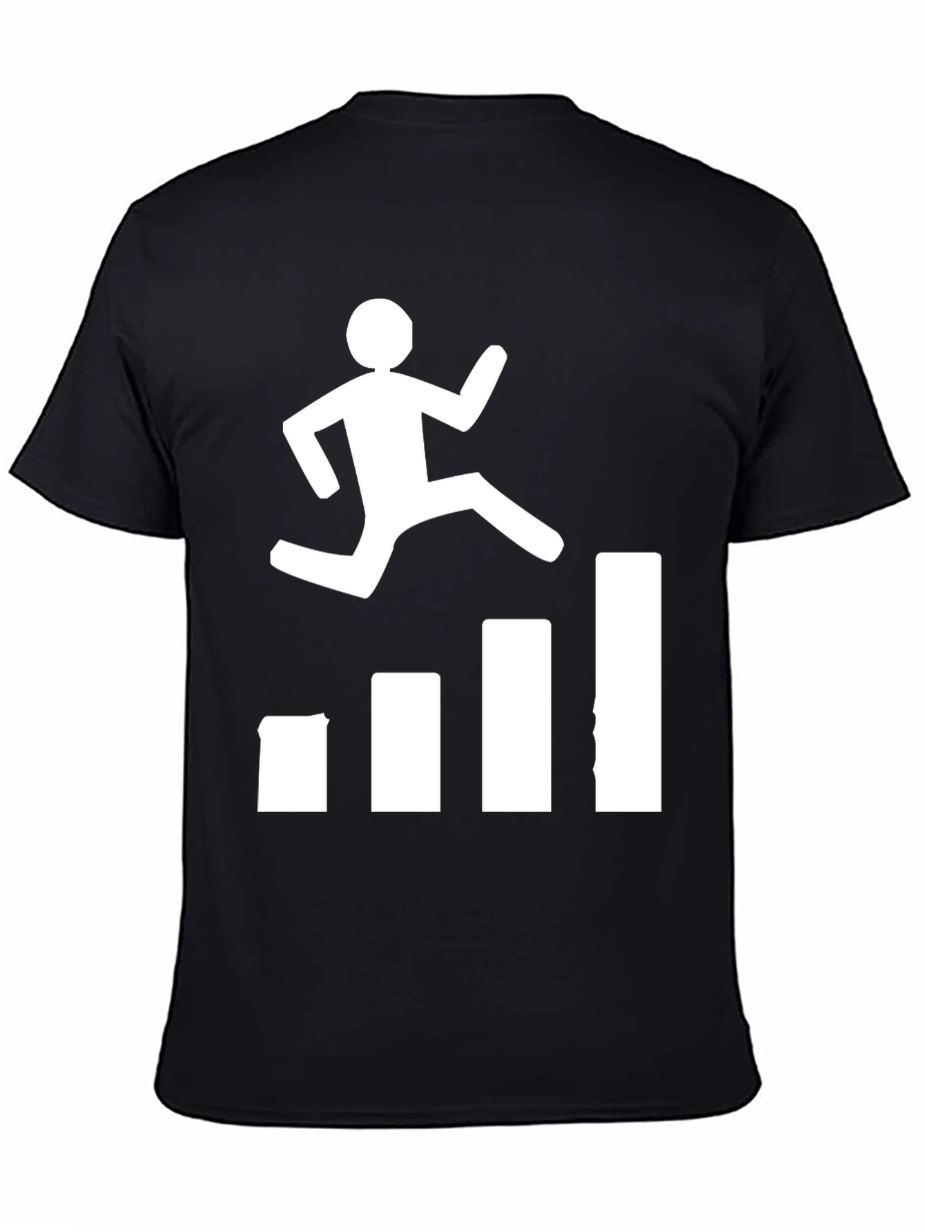 Motivational Hurdler Graphic Tee - Black