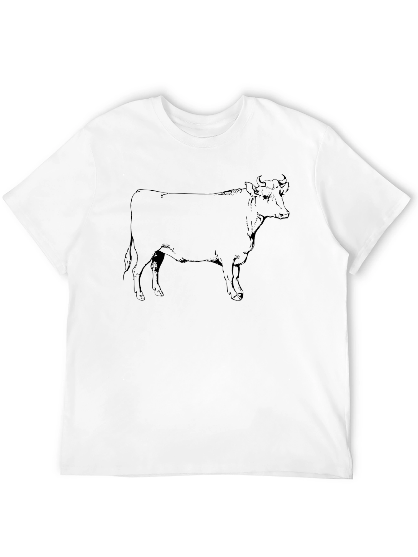Black Cow Graphic Tee - Unique Animal Design