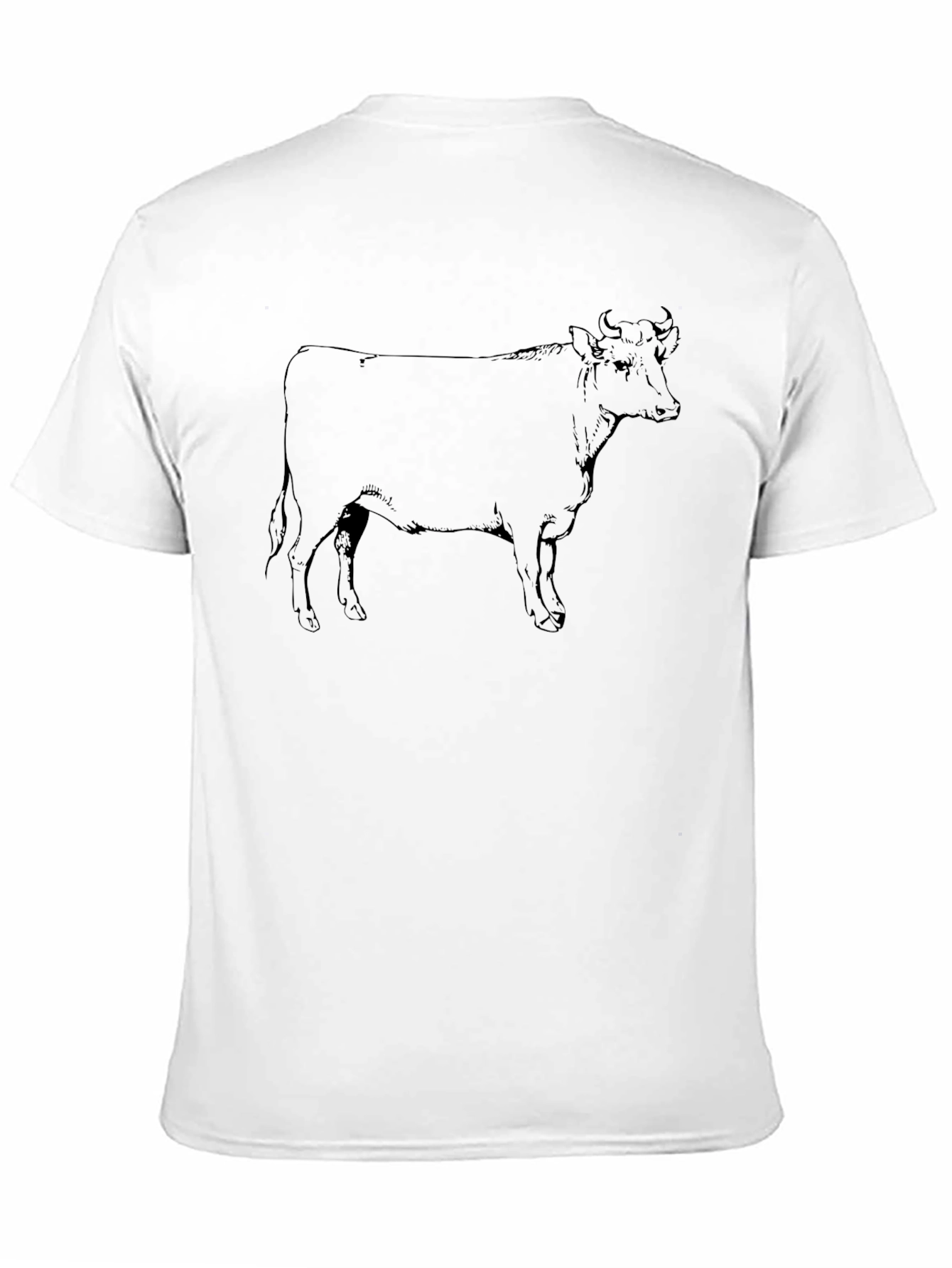 Black Cow Graphic Tee - Unique Animal Design