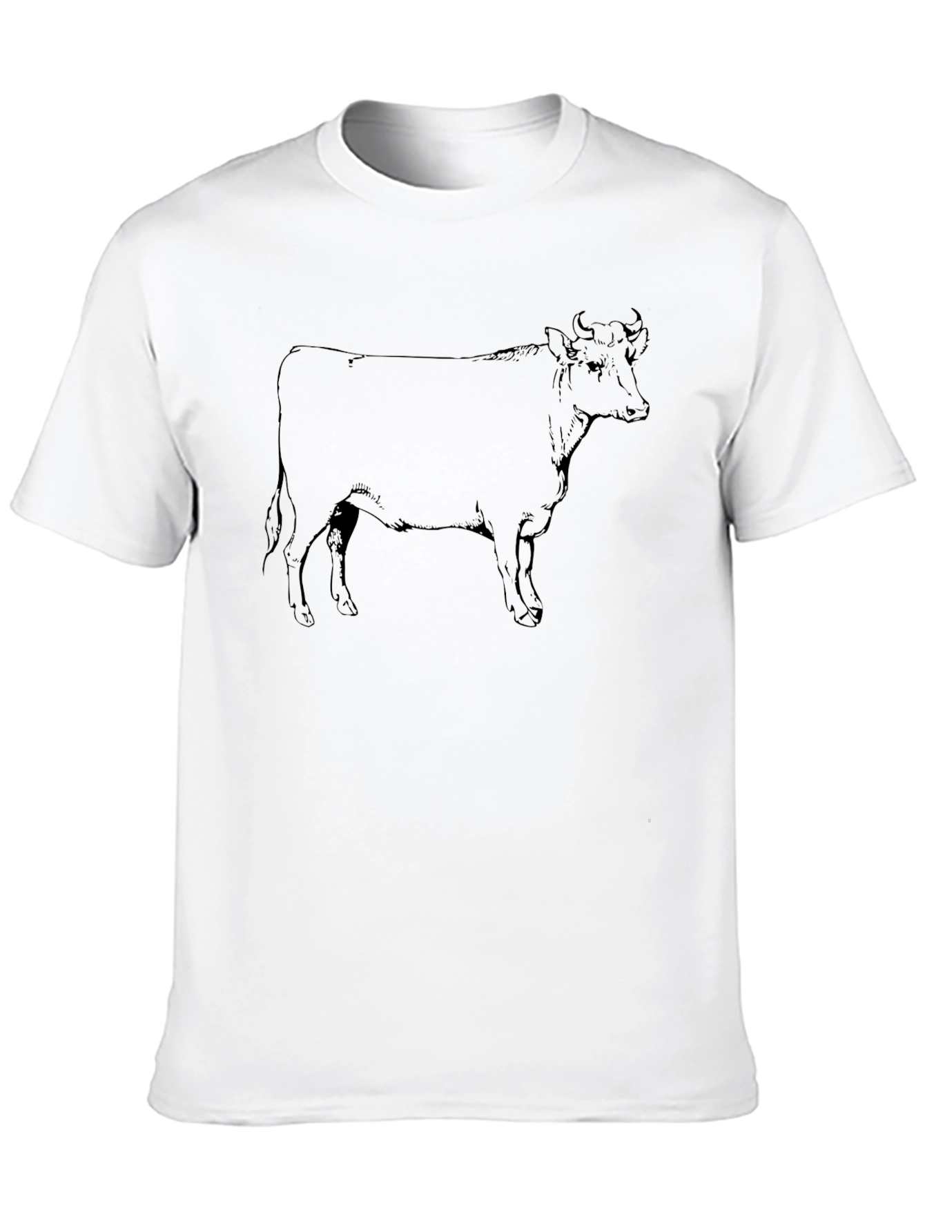 Black Cow Graphic Tee - Unique Animal Design