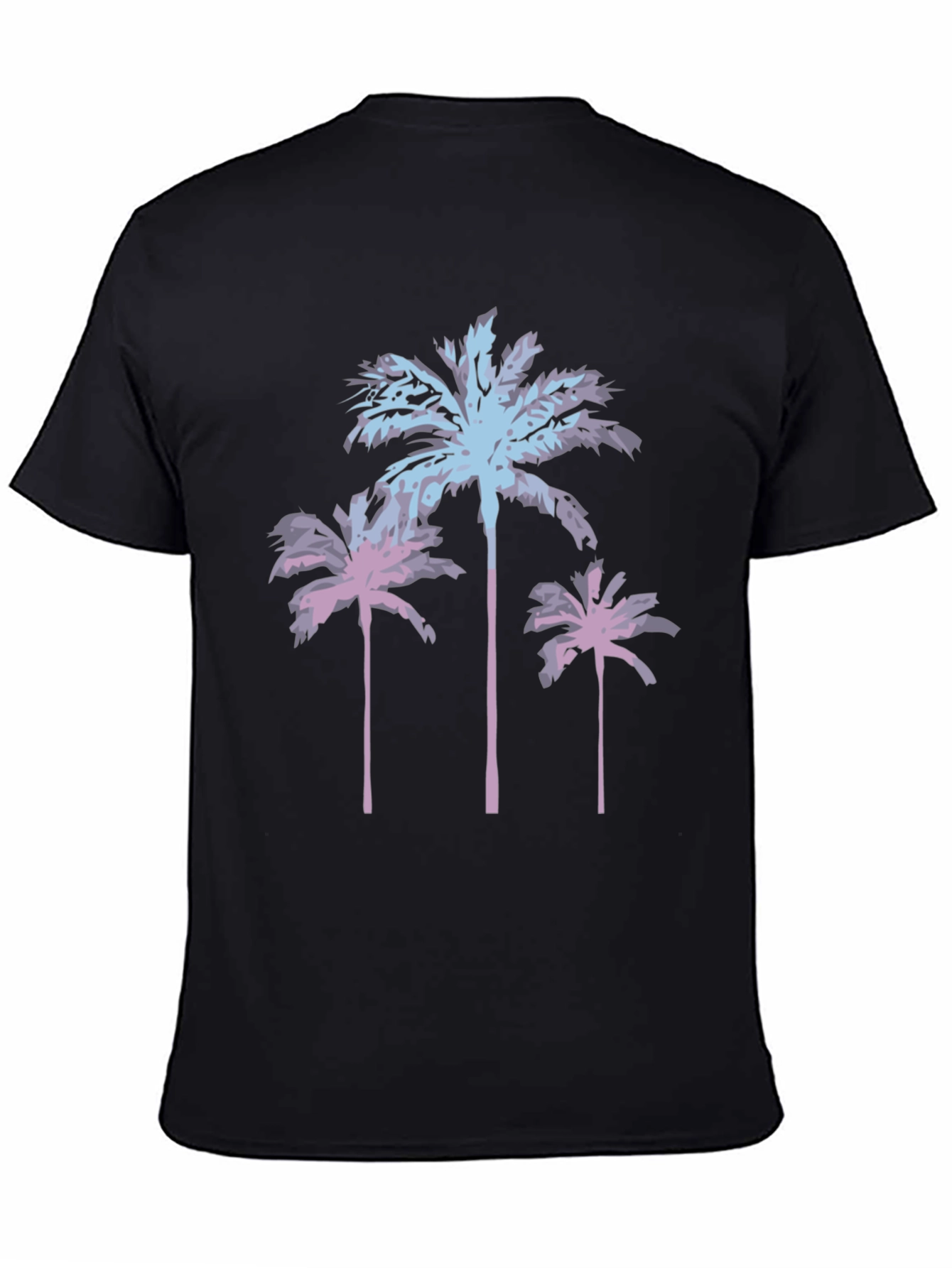Palm Tree Graphic Tee - Black Casual Shirt