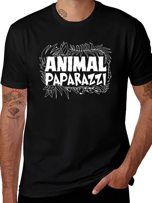 Animal Paparazzi Graphic Tee - Black Cotton T-Shirt