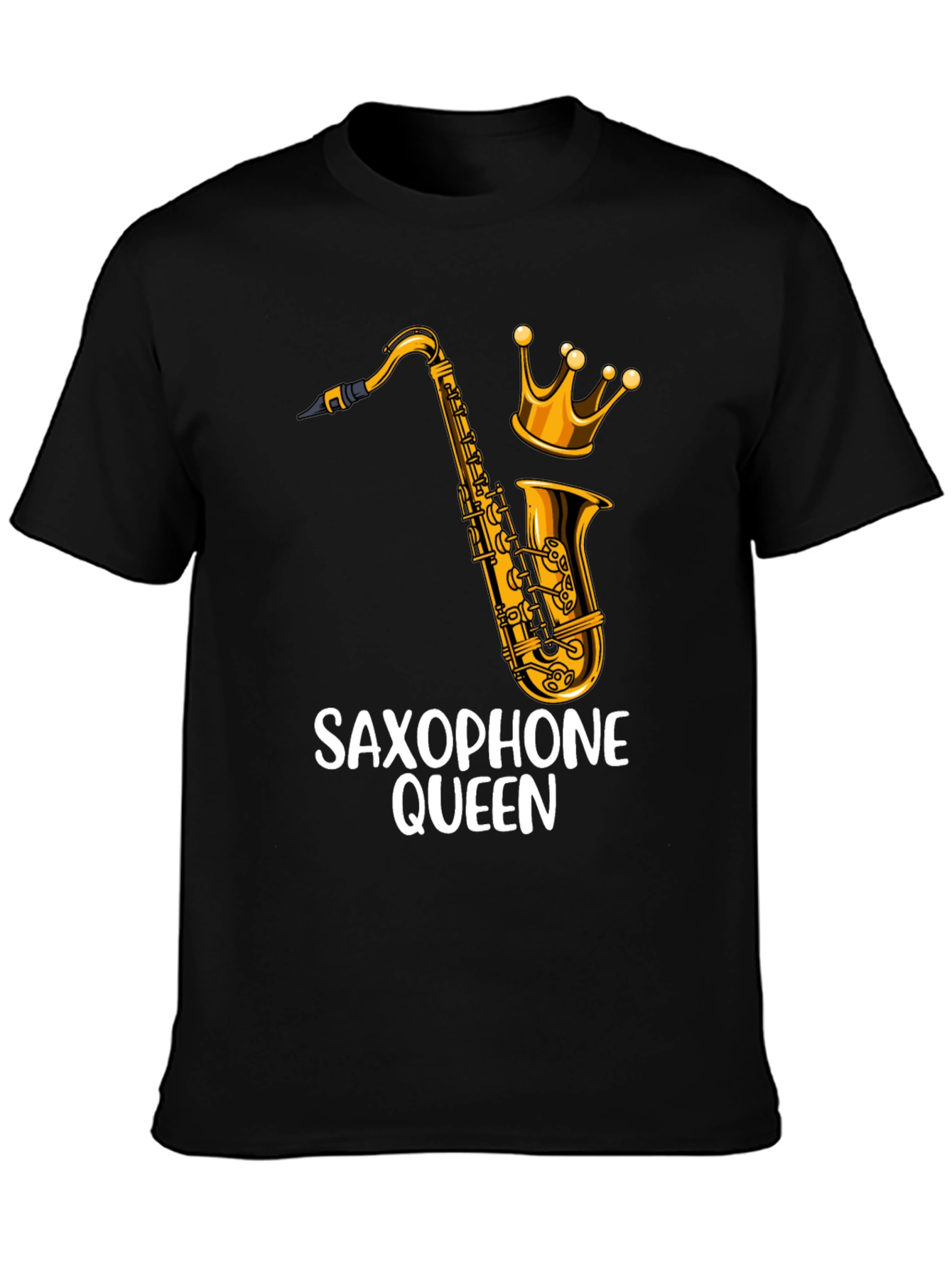 Saxophone Queen Graphic Tee - Music Lover Shirt