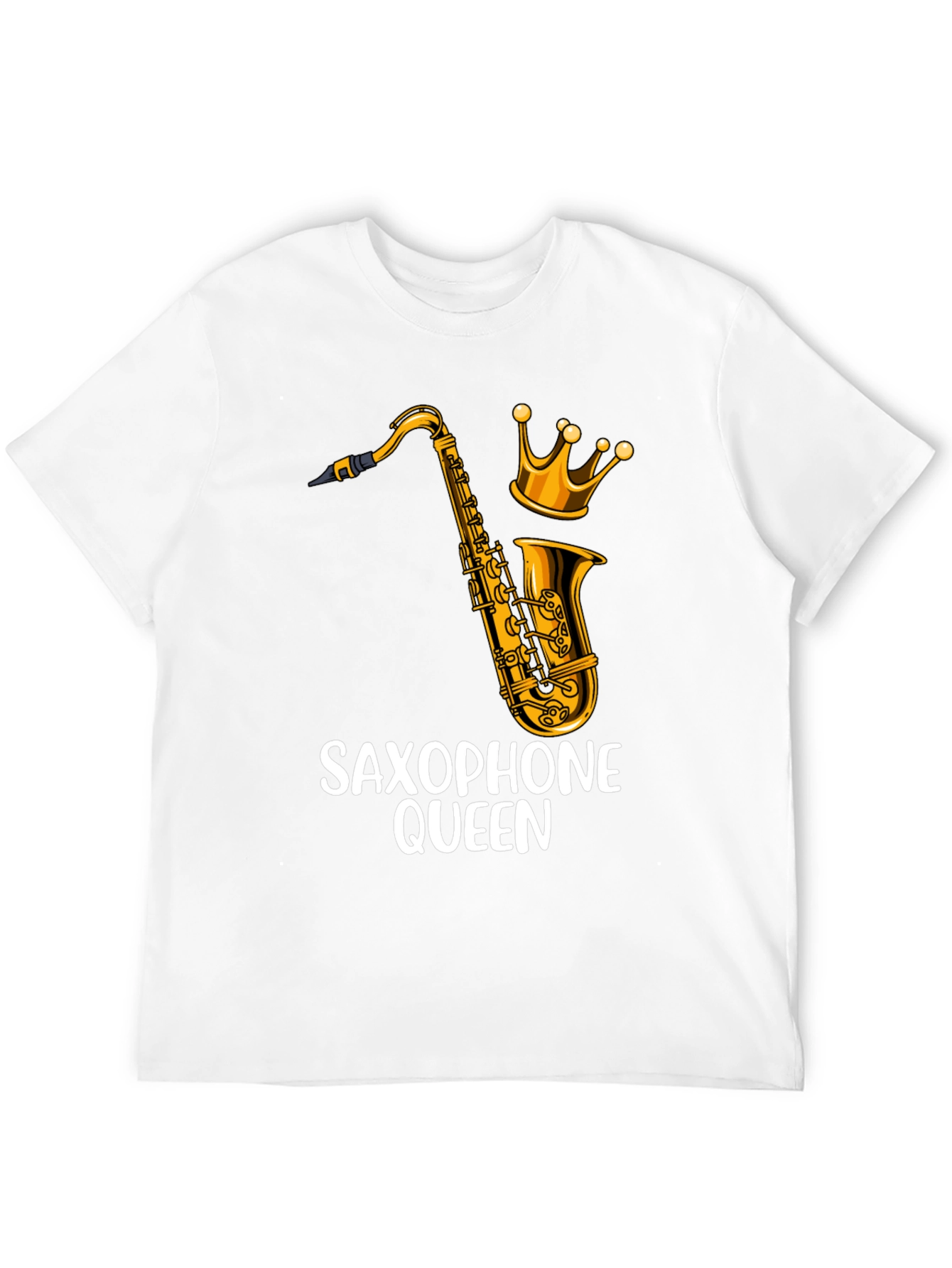 Saxophone Queen Graphic Tee - Music Lover Shirt