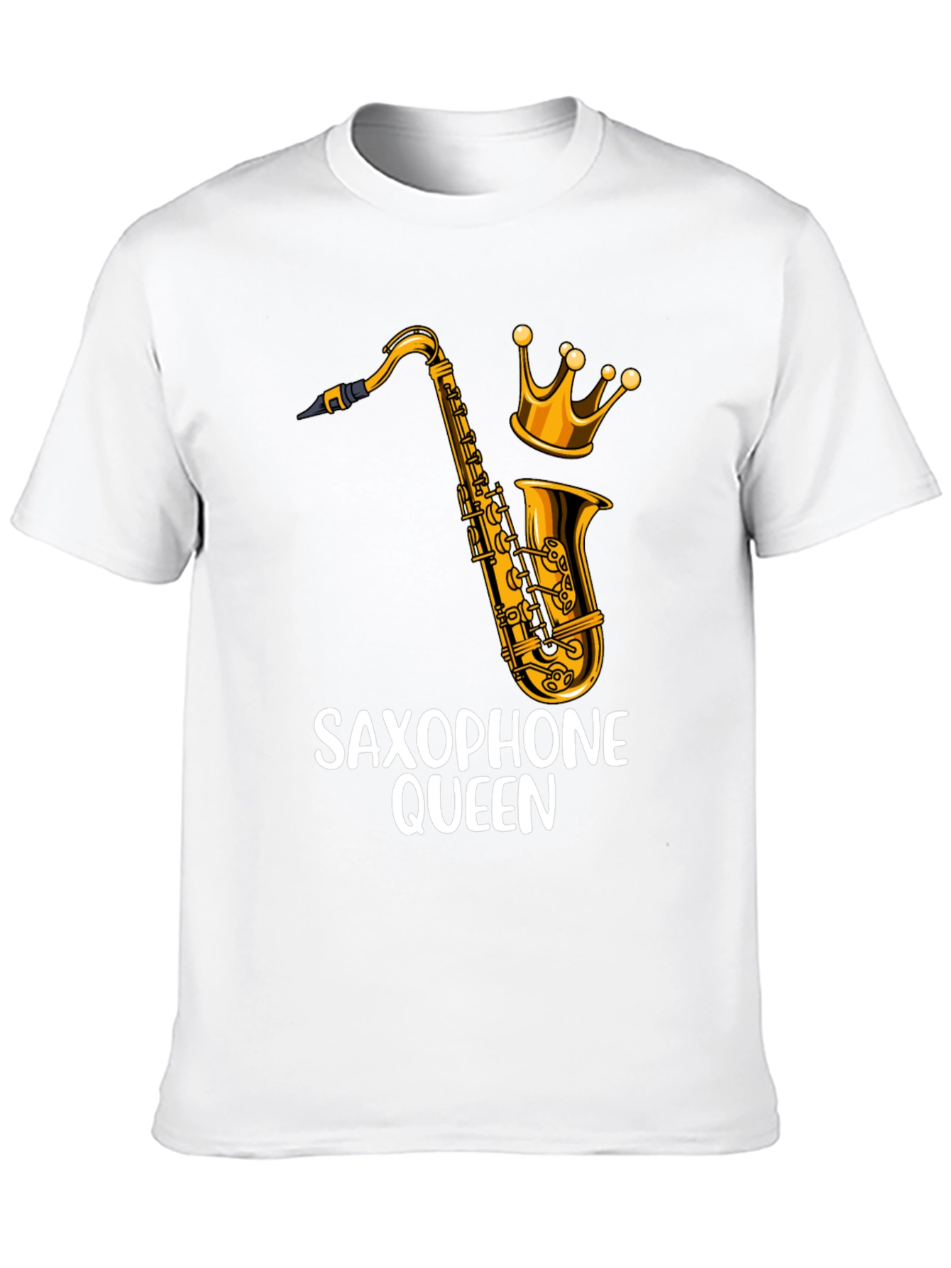 Saxophone Queen Graphic Tee - Music Lover Shirt
