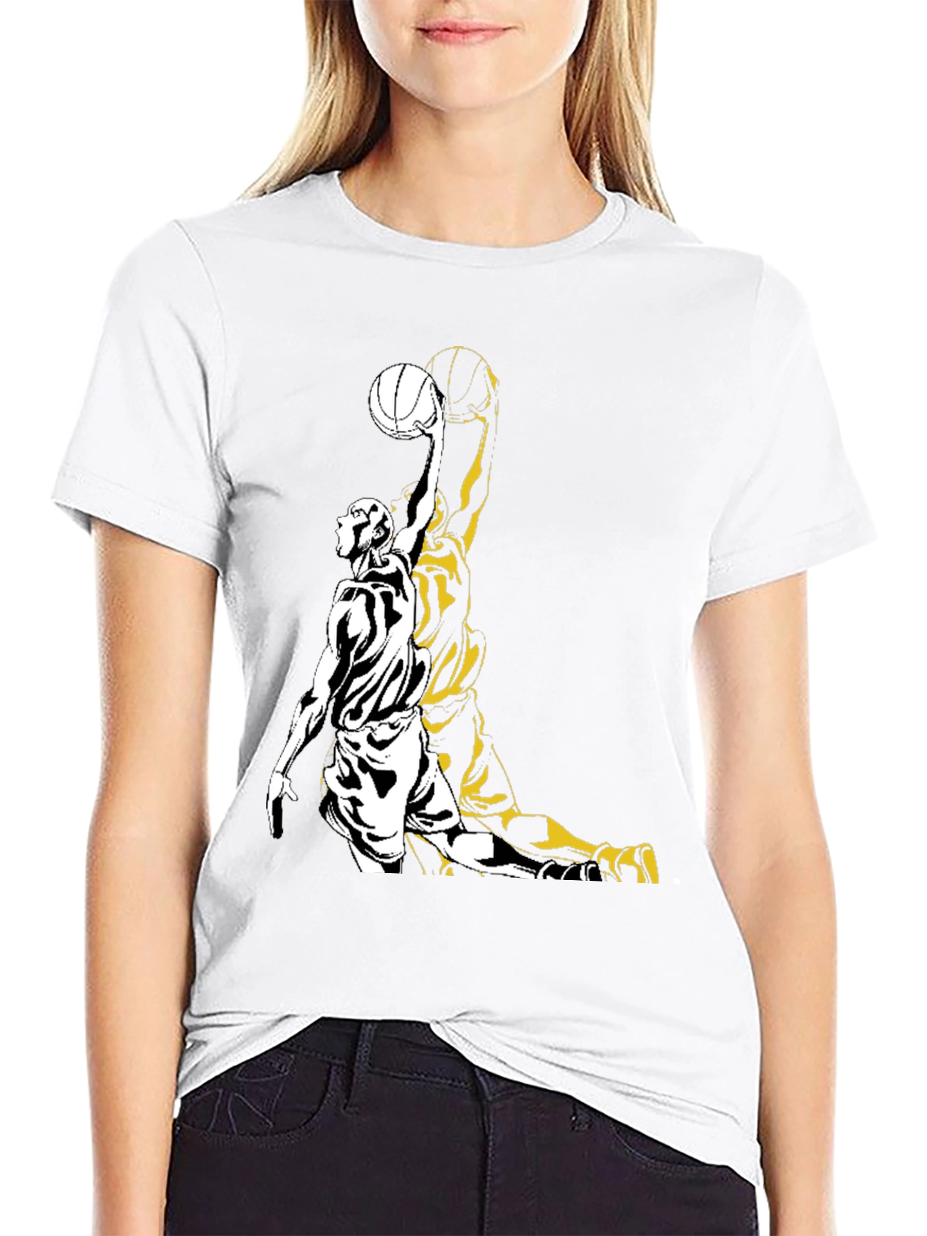 Basketball Player Graphic Print T-Shirt