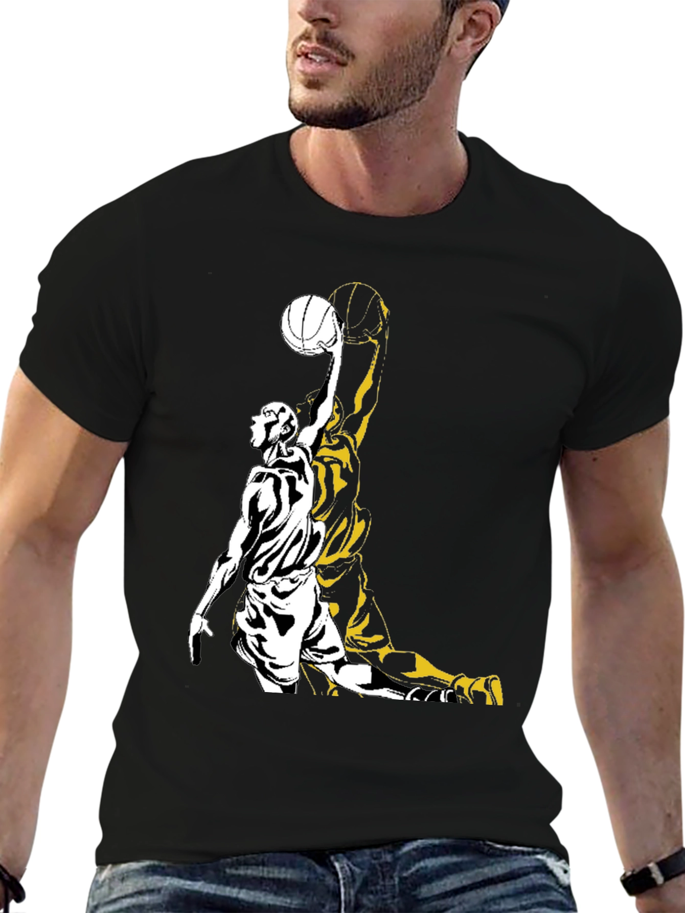Basketball Player Graphic Print T-Shirt