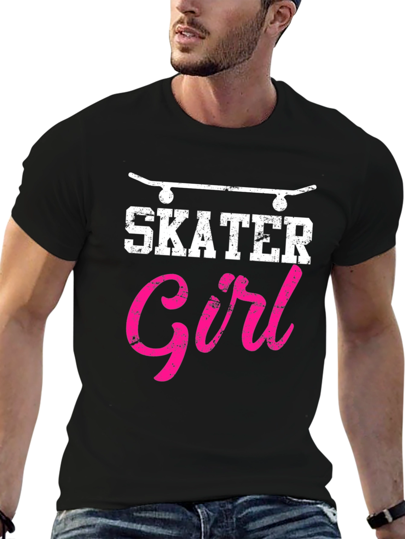 Skater Girl Graphic T-Shirt - Cool Skateboarding Tee