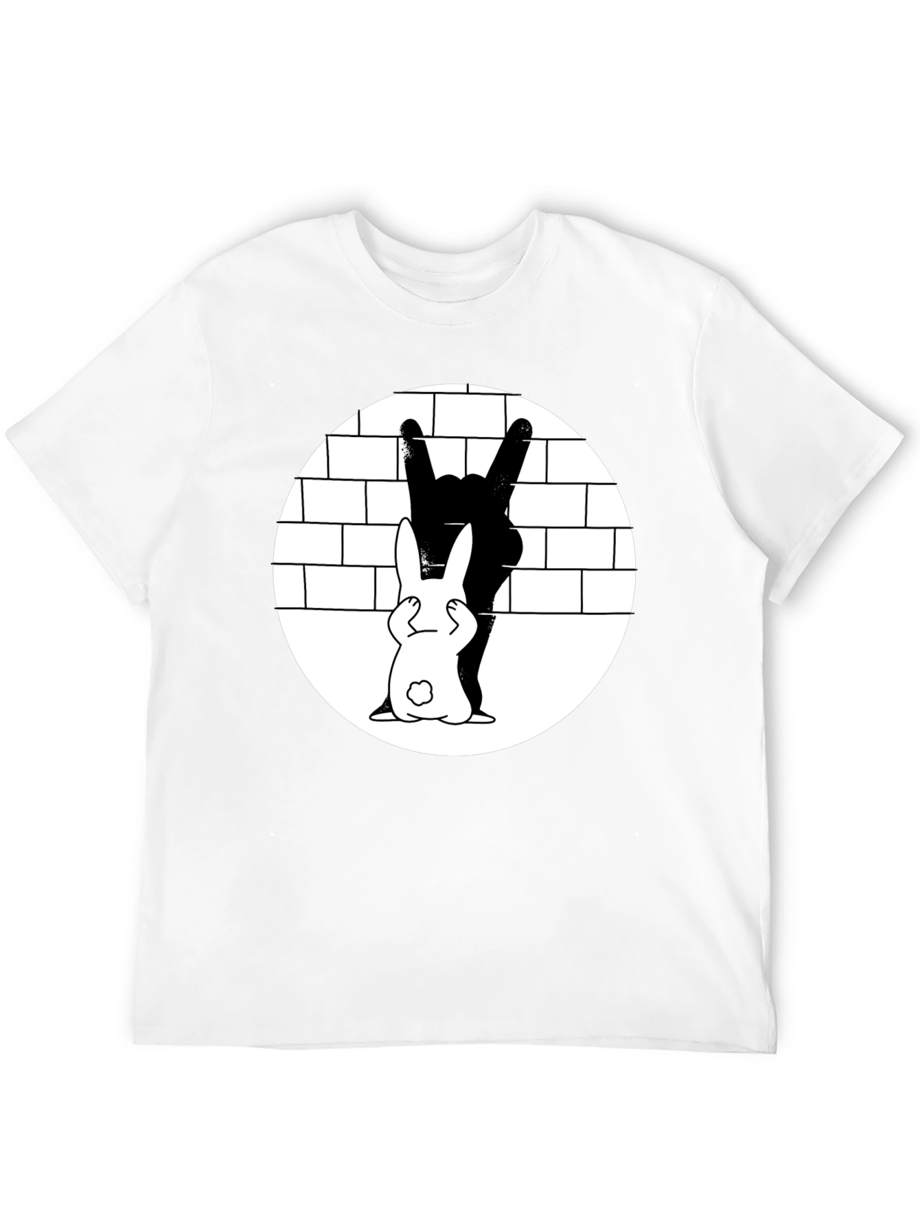 Rabbit Metal Hand T-Shirt - Rock On!