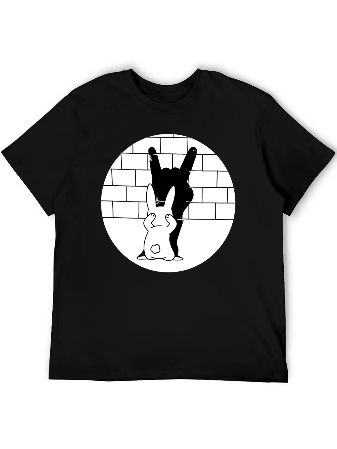 Rabbit Metal Hand T-Shirt - Rock On!