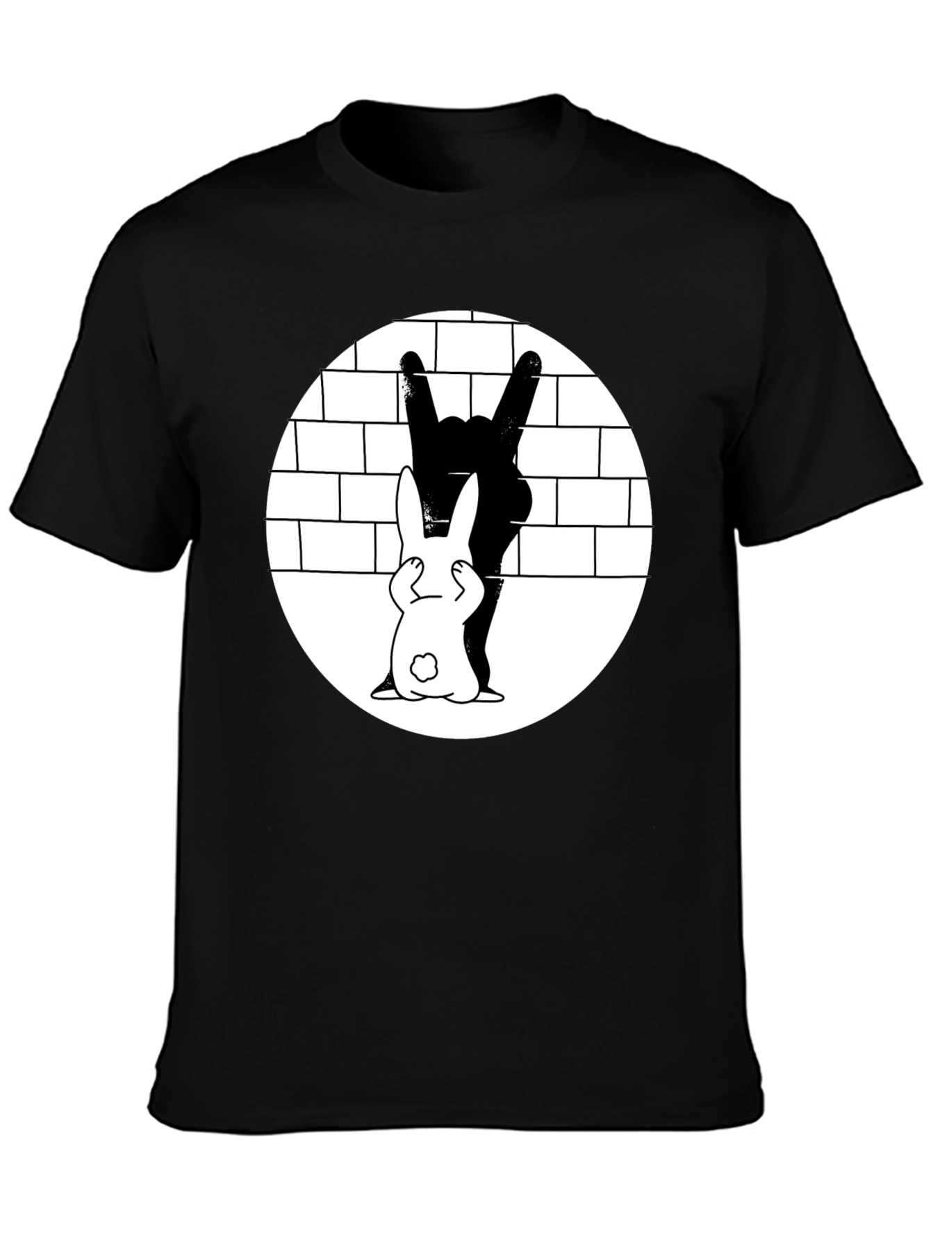 Rabbit Metal Hand T-Shirt - Rock On!