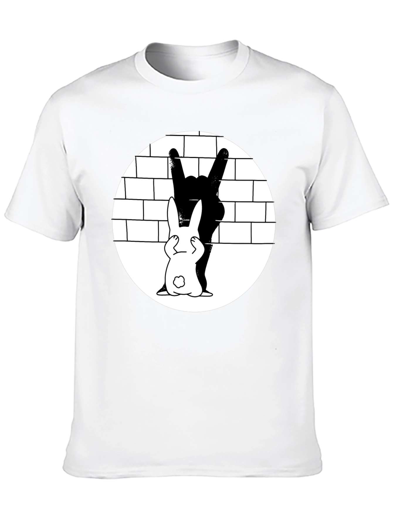 Rabbit Metal Hand T-Shirt - Rock On!