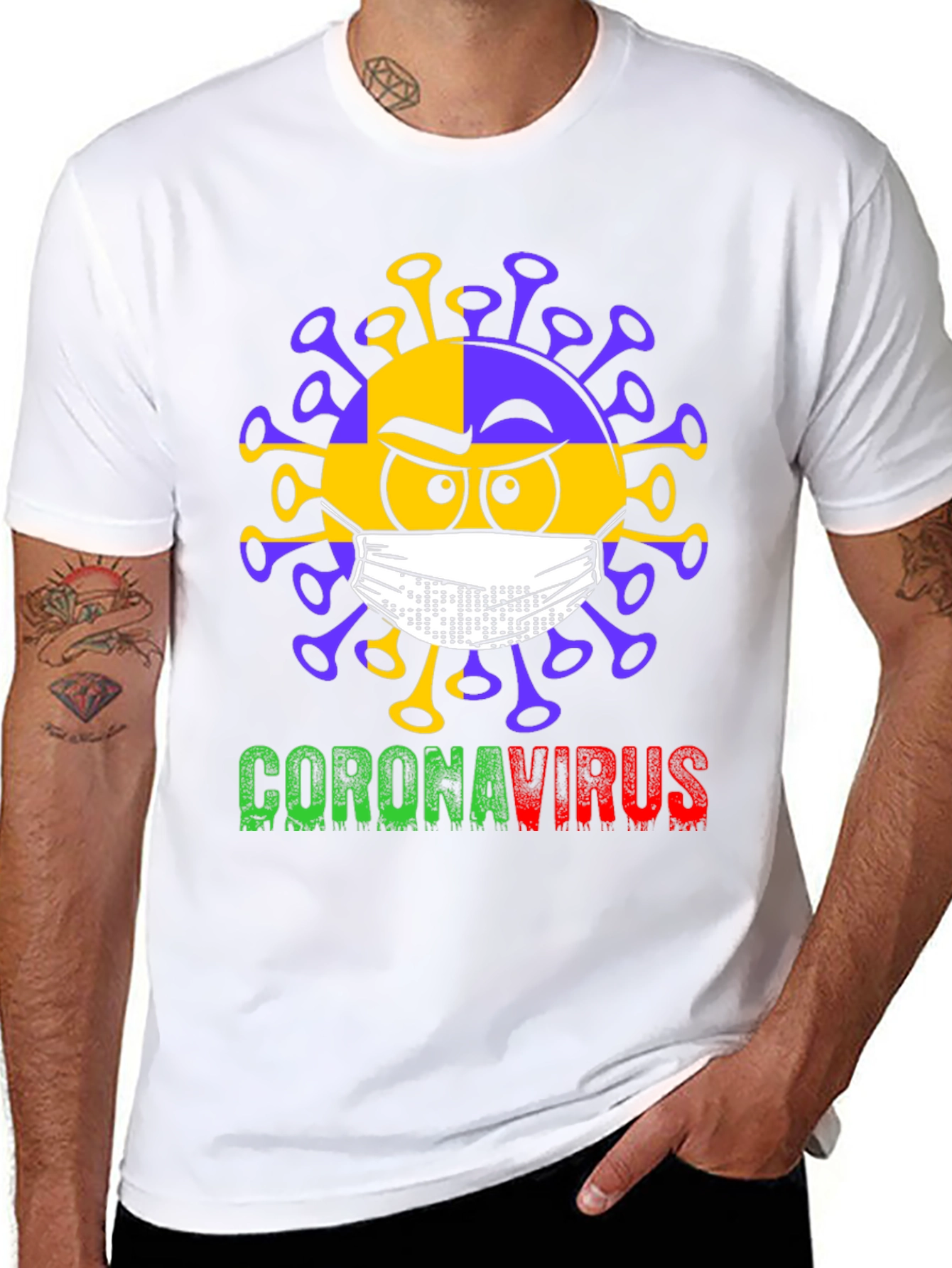 Coronavirus Graphic T-Shirt - Novelty Tee