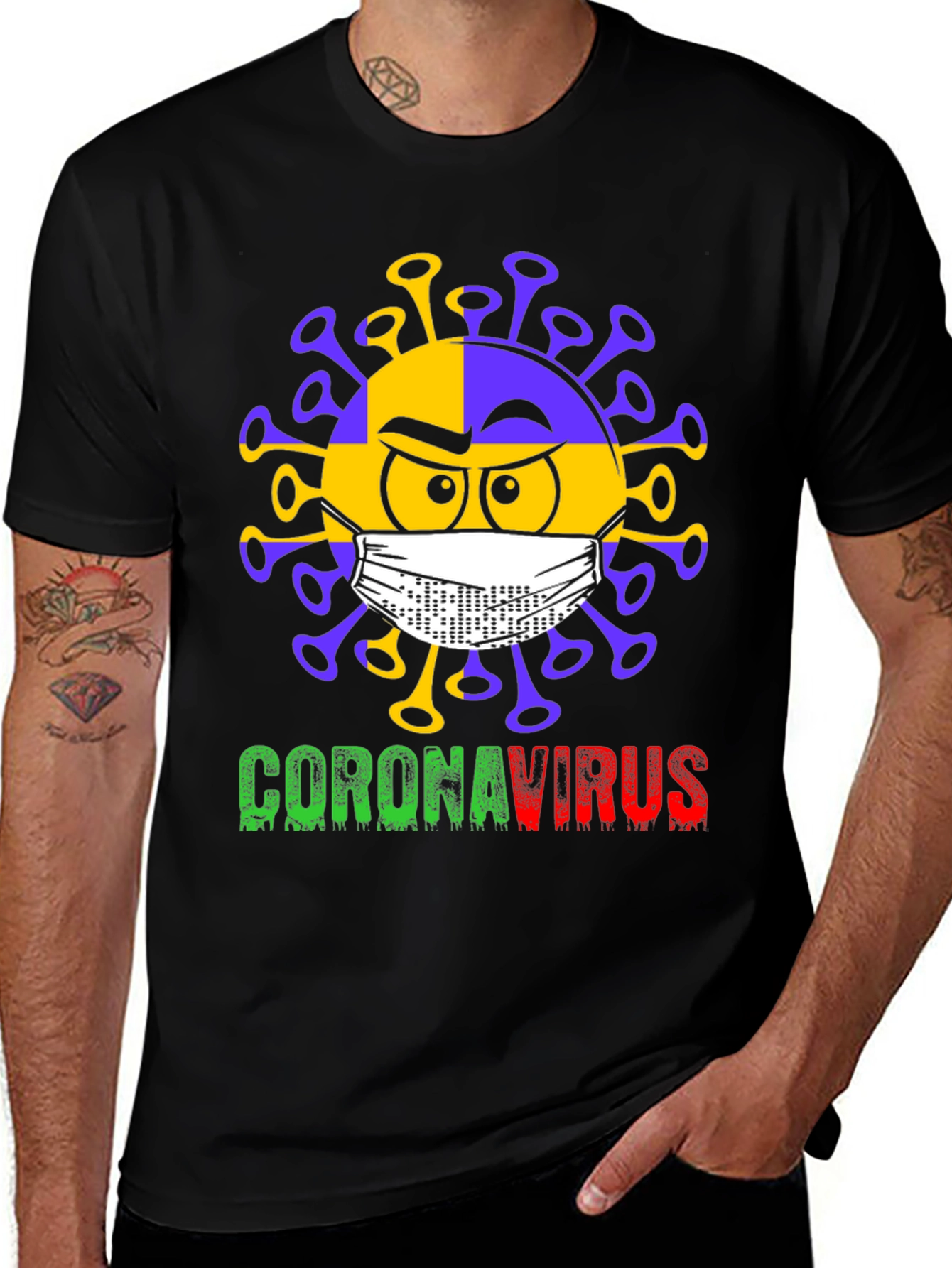 Coronavirus Graphic T-Shirt - Novelty Tee